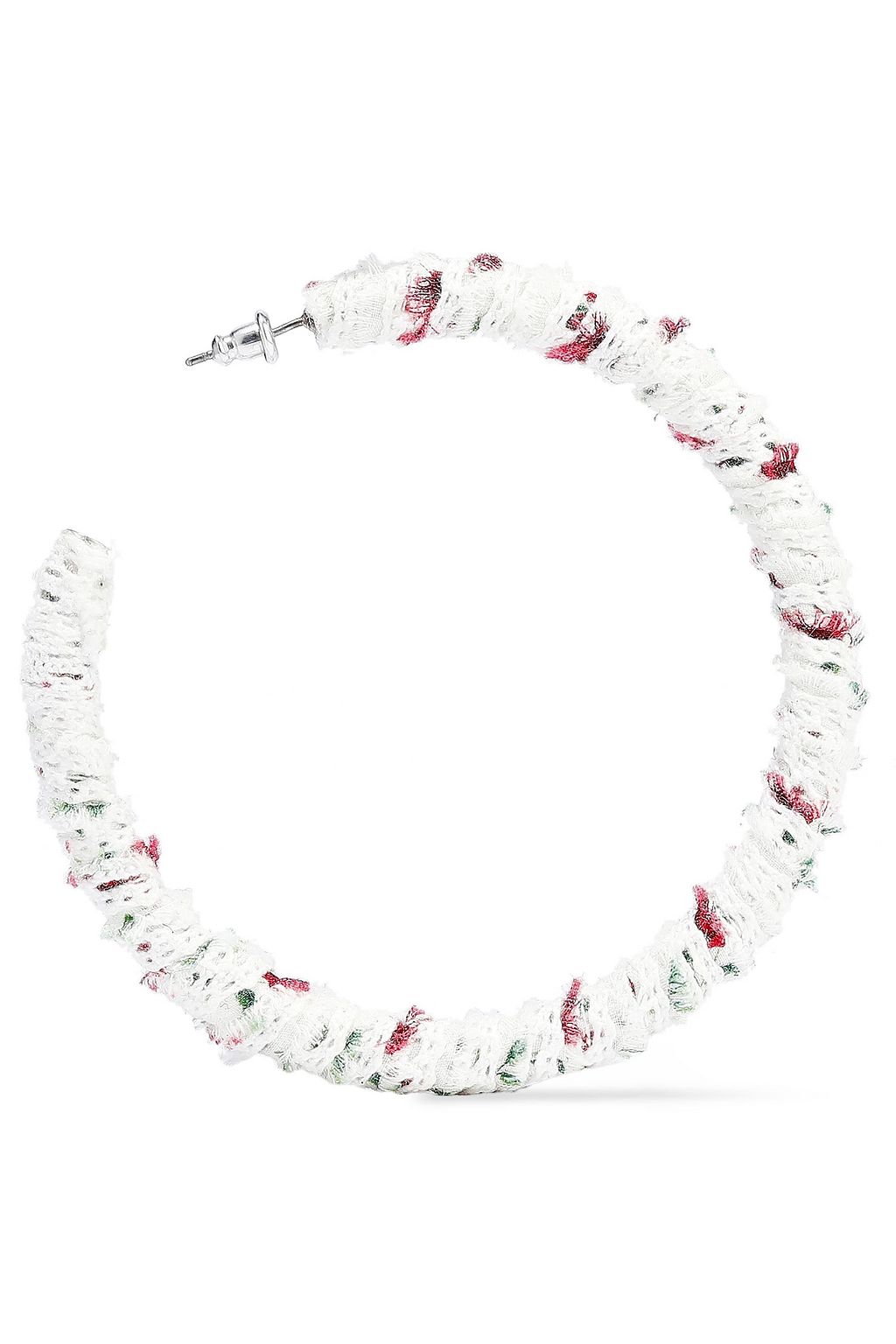 DANNIJO Eloise frayed woven hoop earrings