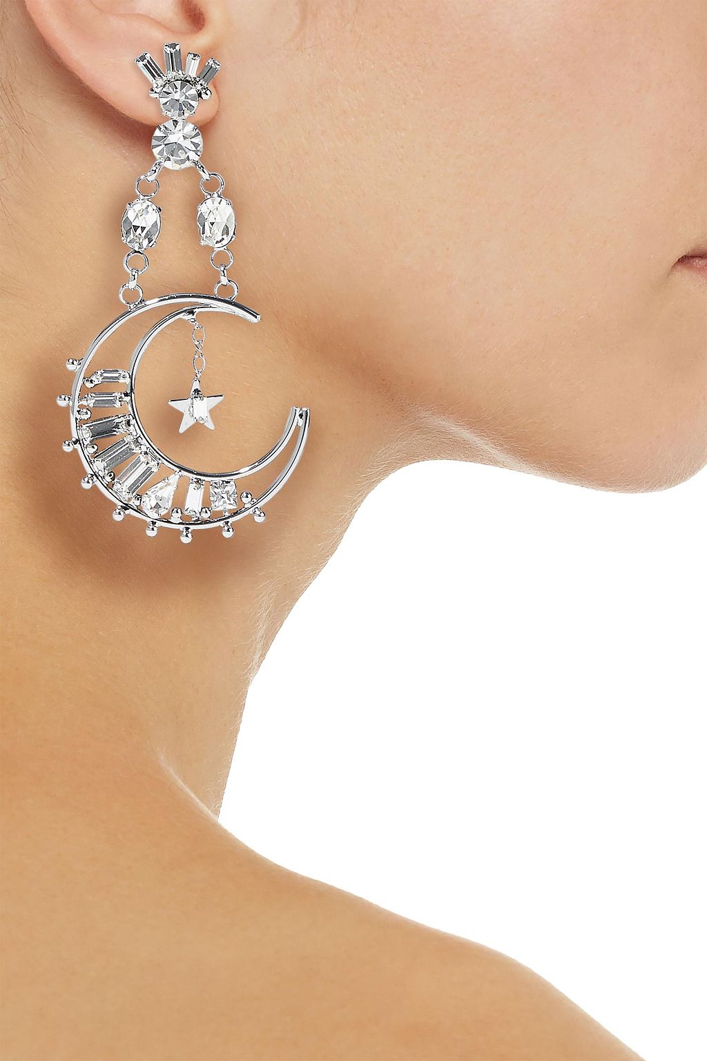 DANNIJO Grianne silver-plated crystal earrings