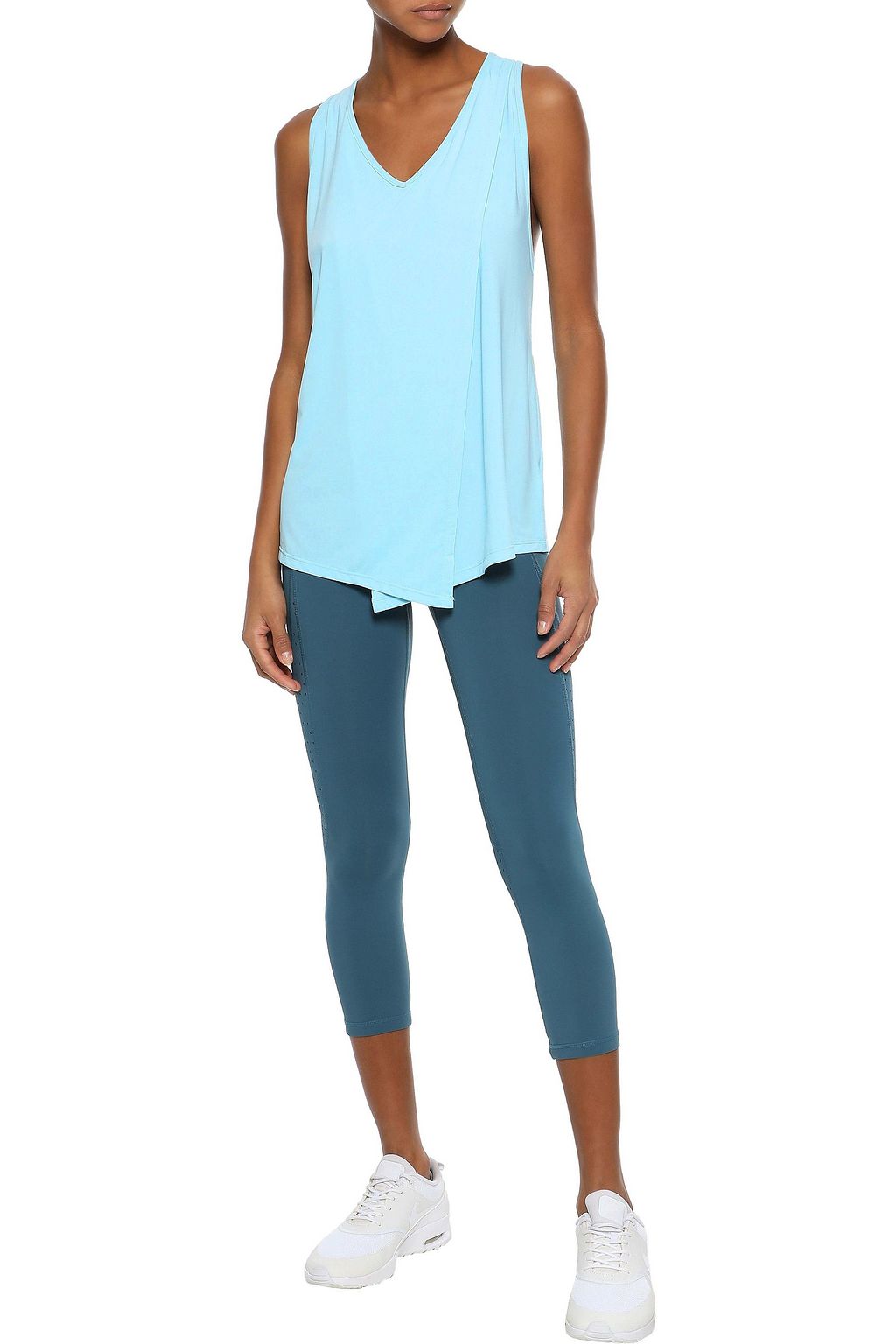 IRIS & INK Draped stretch-jersey tank