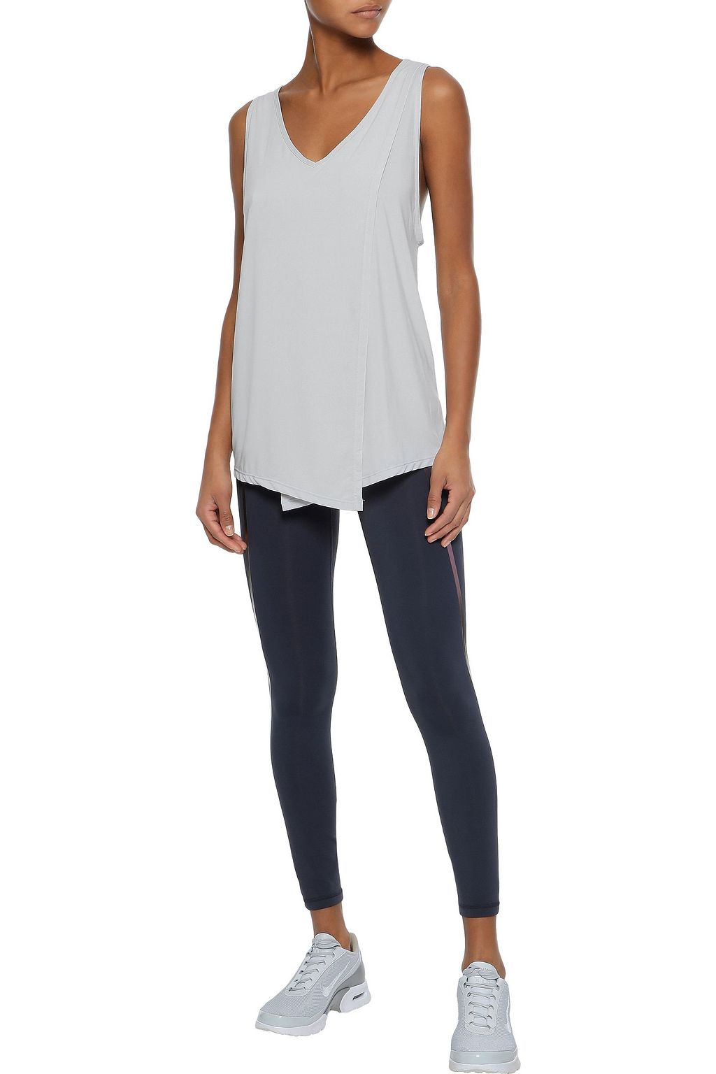 IRIS & INK Draped stretch-jersey tank
