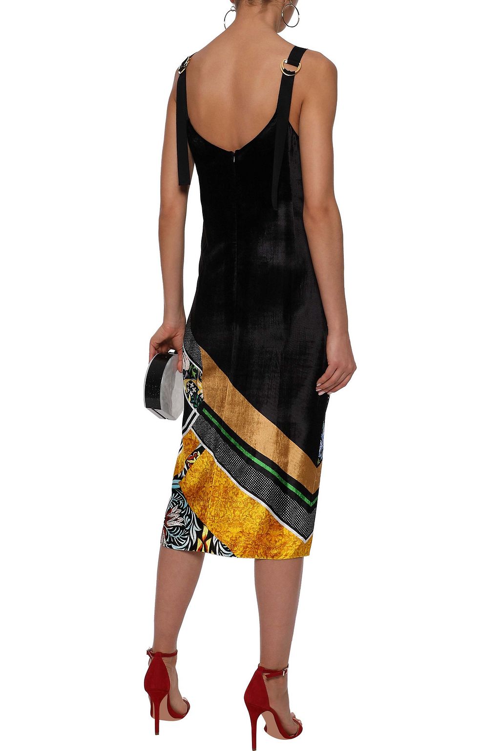 MARY KATRANTZOU Oskar printed velvet midi dress