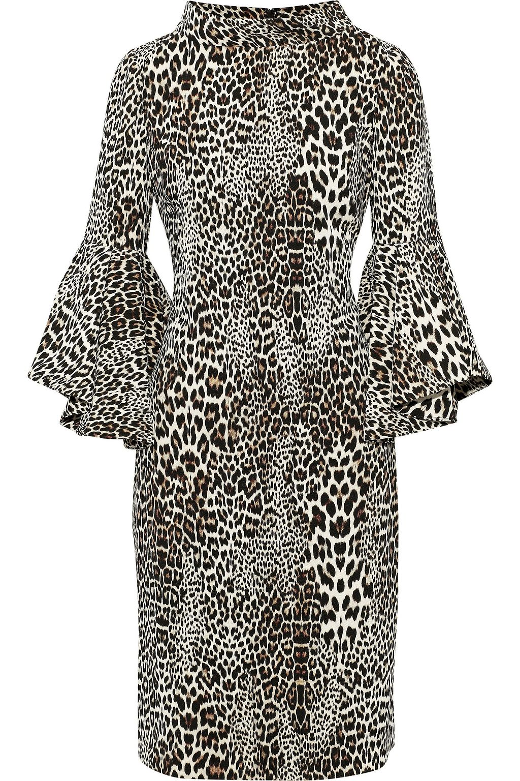 badgley mischka leopard dress