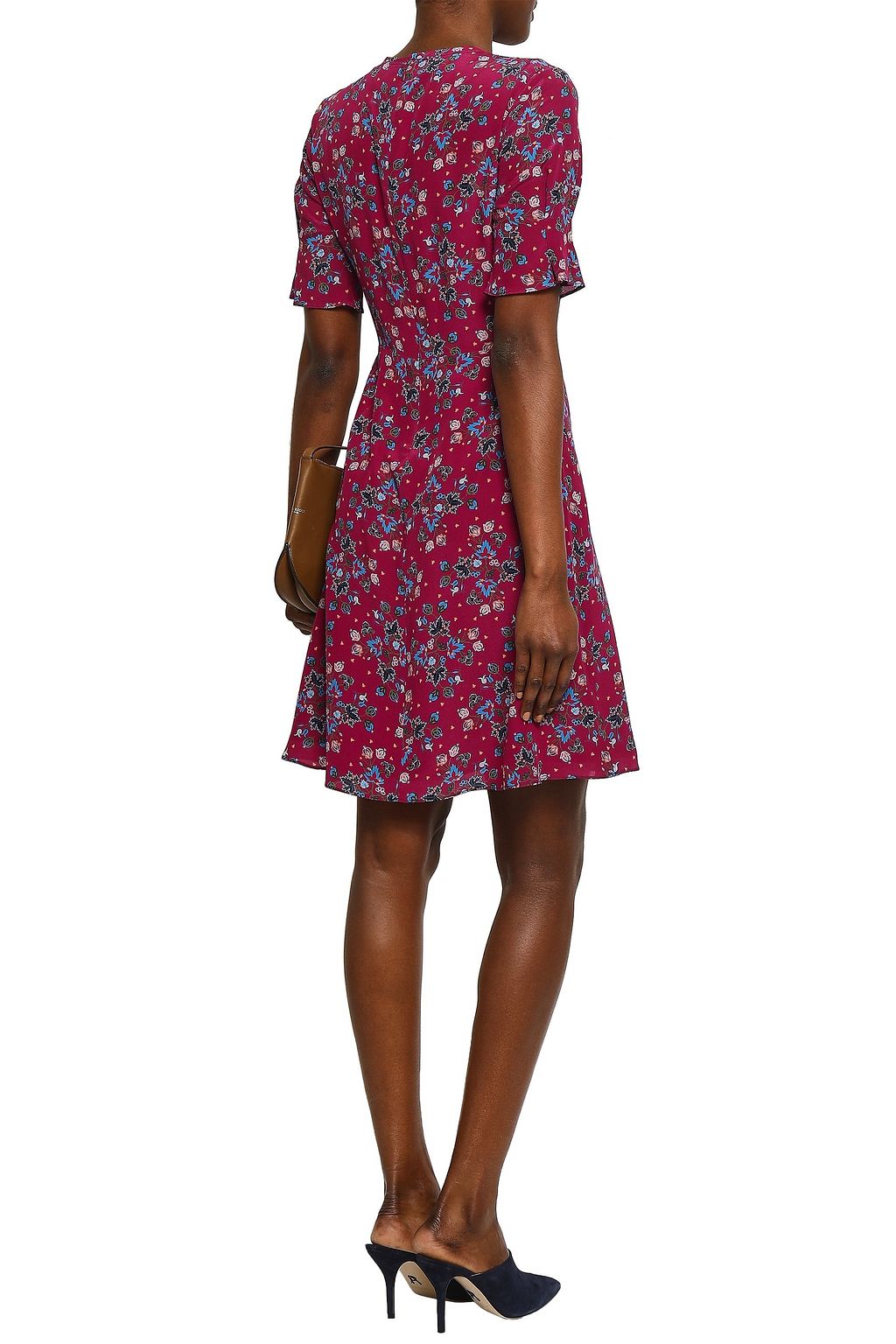 ALTUZARRA Floral-print silk crepe de chine mini dress