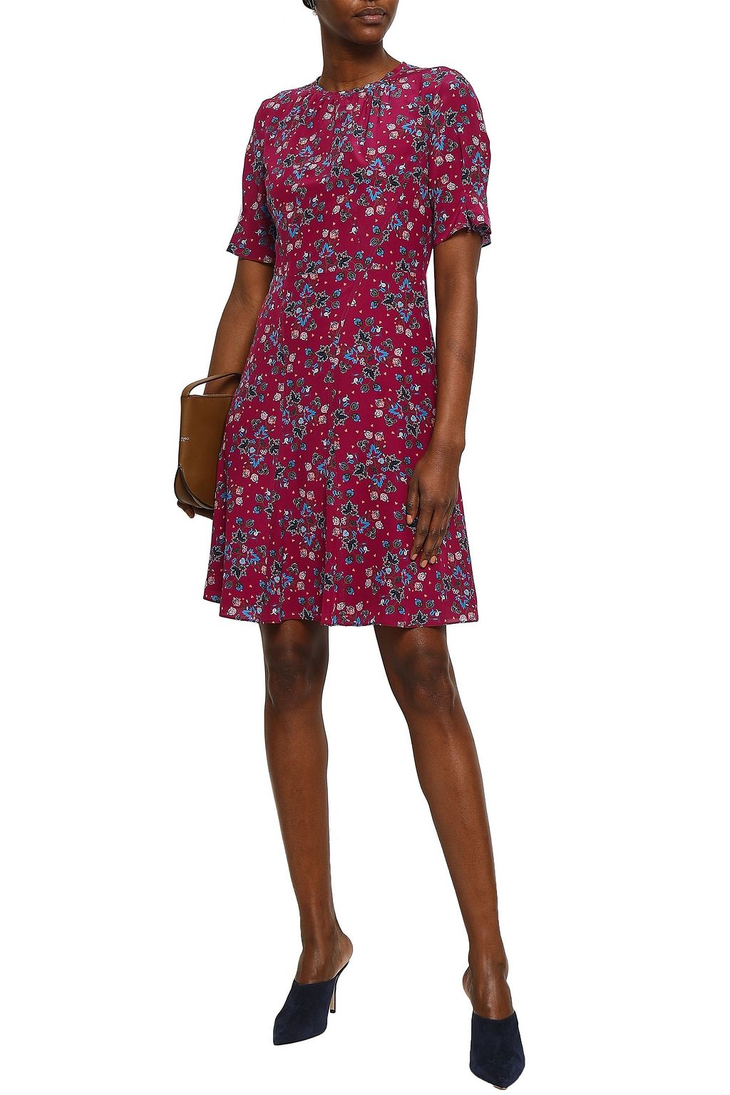 ALTUZARRA Floral-print silk crepe de chine mini dress
