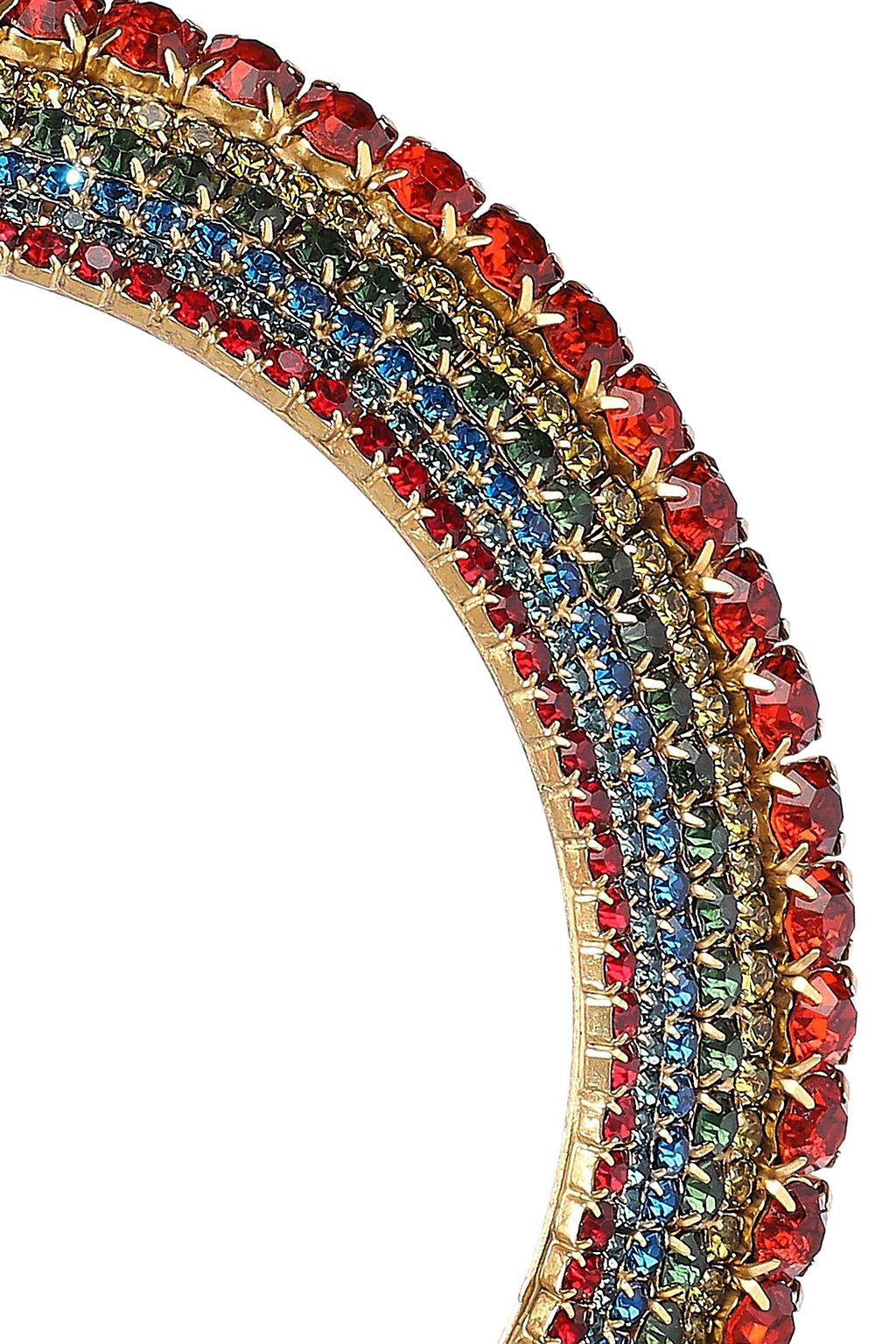 ELIZABETH COLE 24-karat gold-plated crystal choker