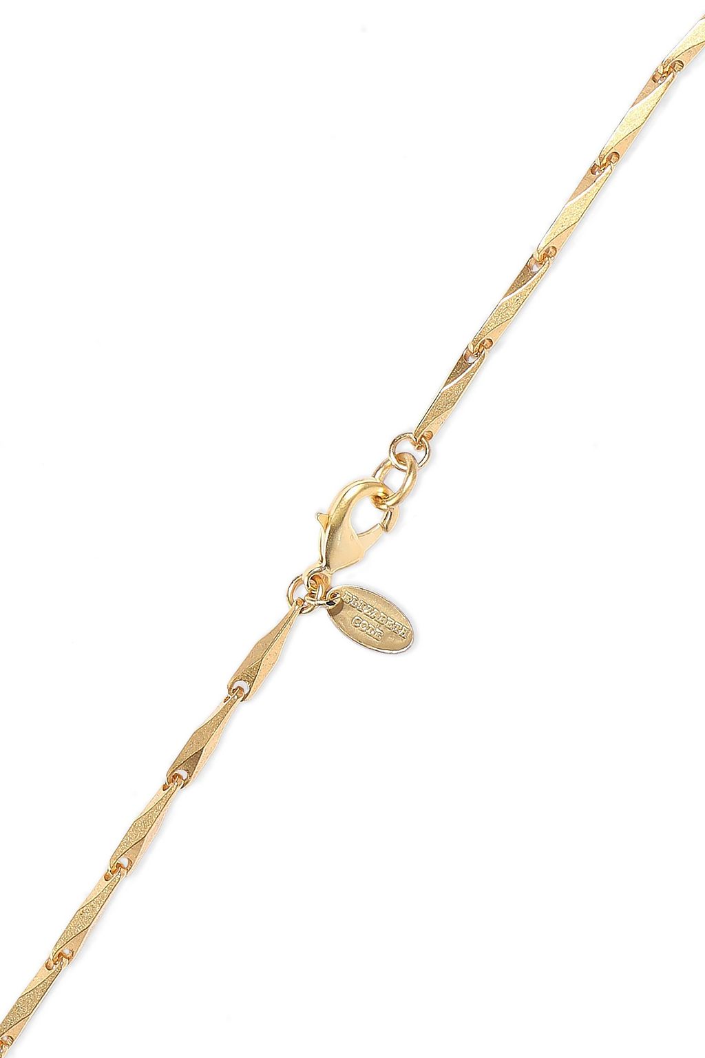 ELIZABETH COLE 24-karat gold-plated crystal, and faux pearl necklace