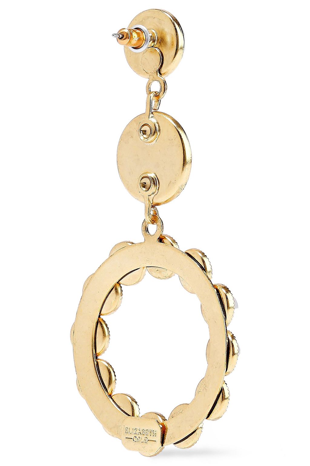ELIZABETH COLE 24-karat gold-plated faux pearl earrings