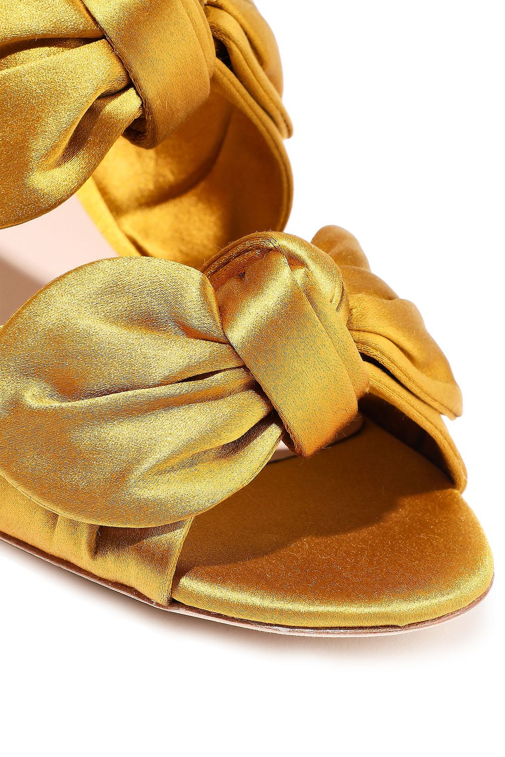 LOEFFLER RANDALL Adele knotted satin mules
