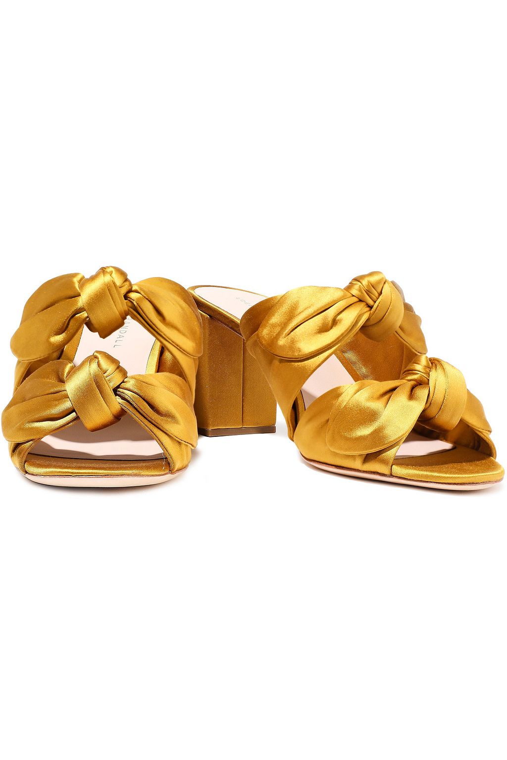 LOEFFLER RANDALL Adele knotted satin mules