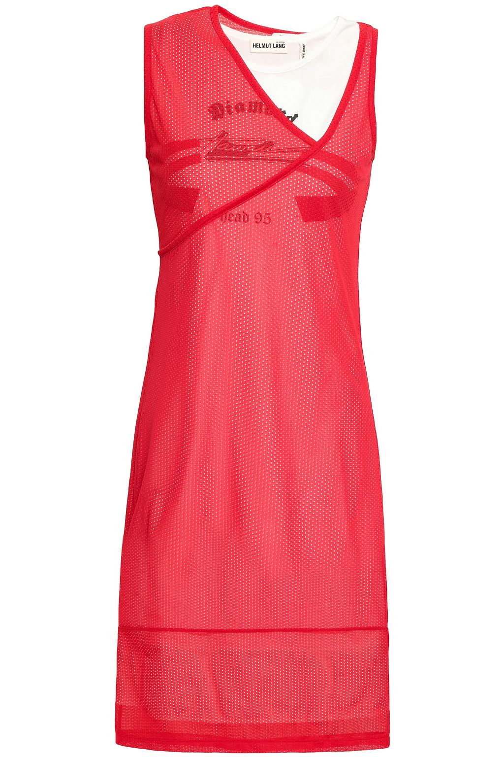 helmut lang red dress