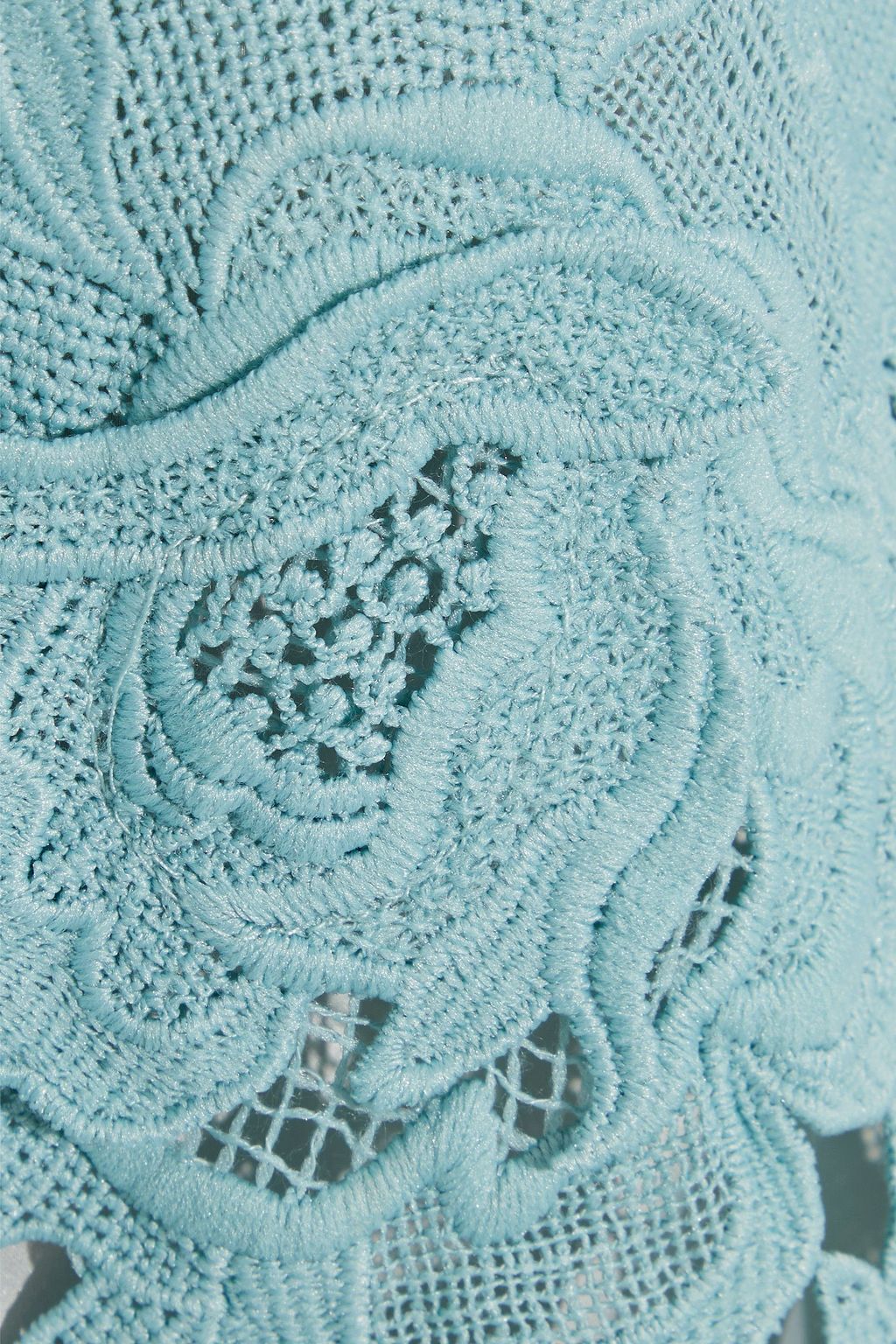 CATHERINE DEANE Fjola guipure lace mini dress