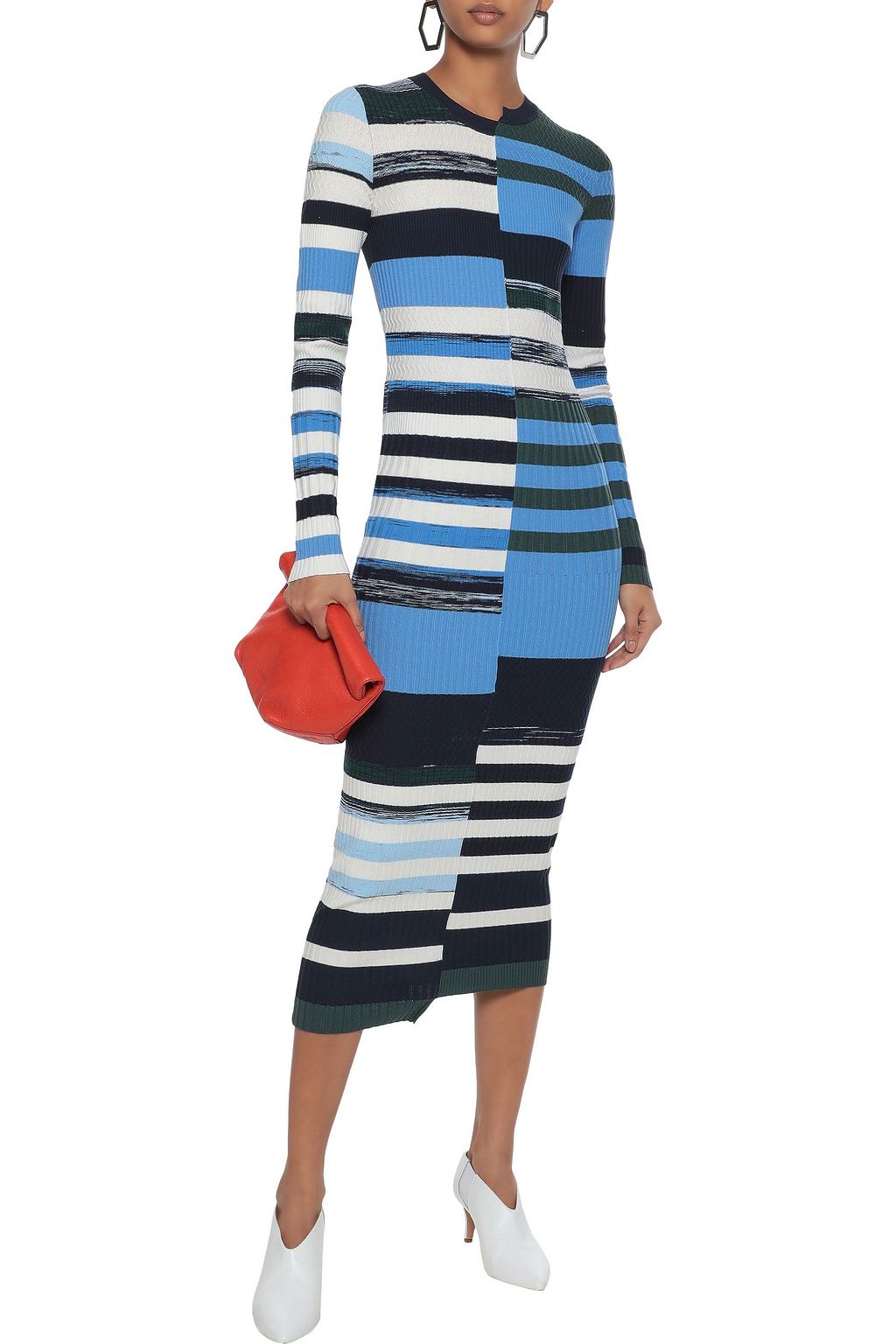 knit fitted dress retrofete Annina Knit Dress in Orange