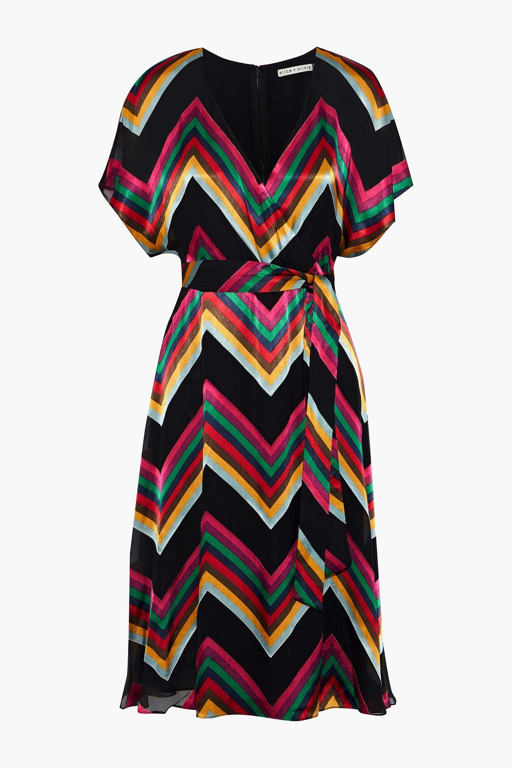 alice and olivia satin dress