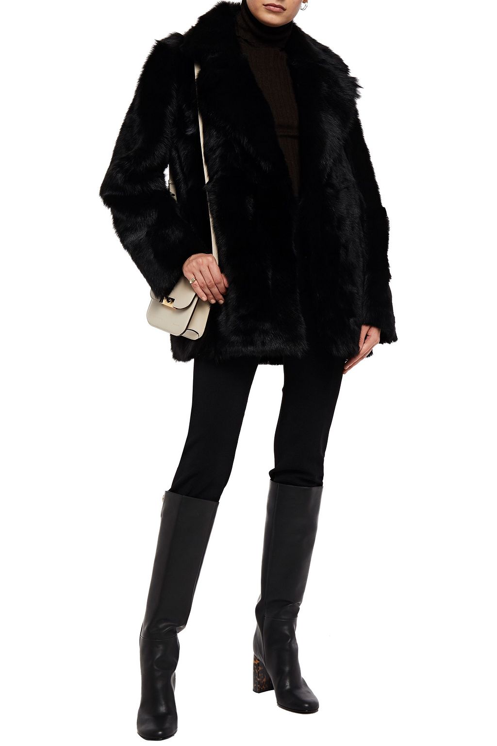 theory reversible shearling coat