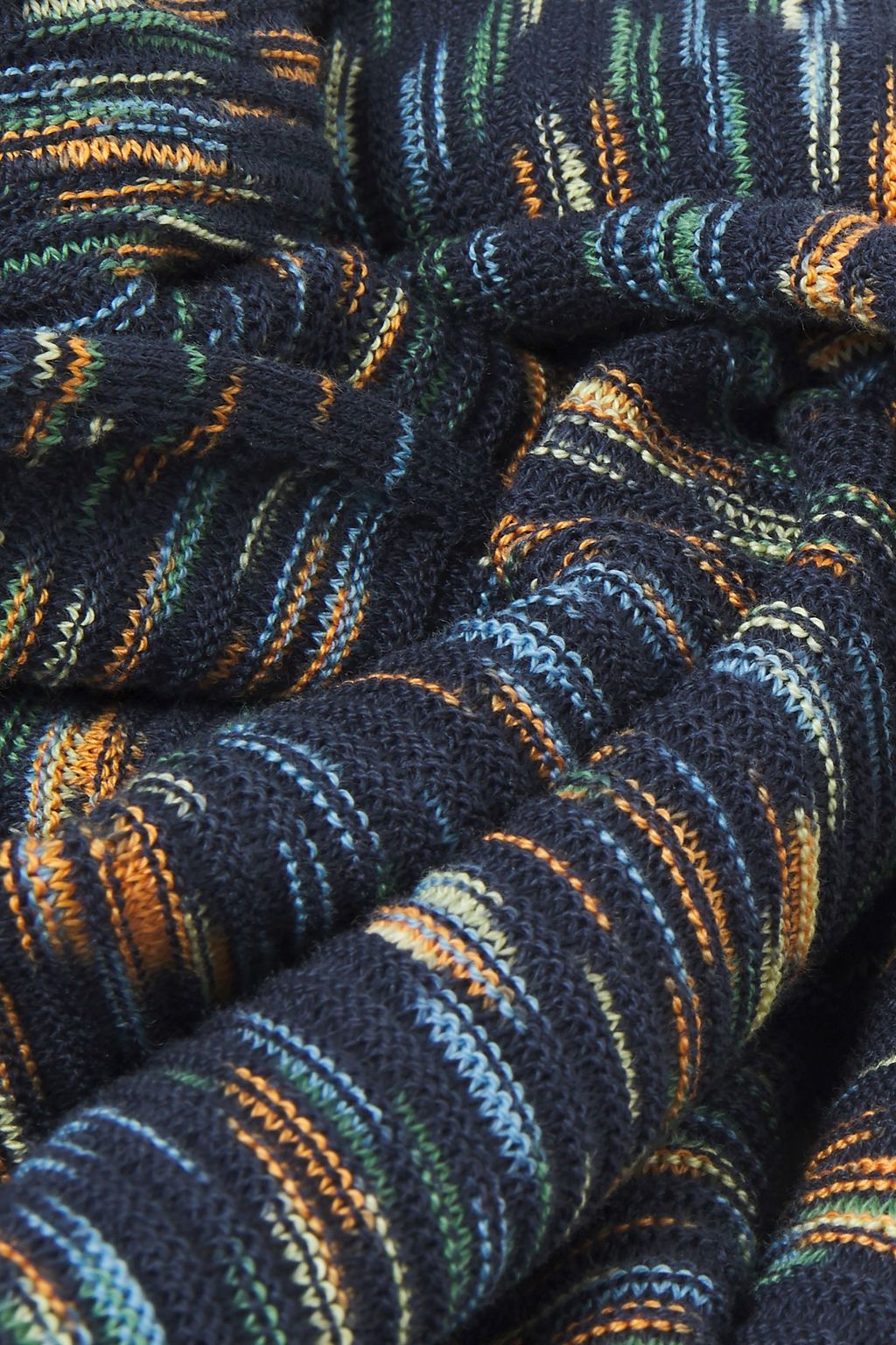 M MISSONI Metallic crochet-knit cotton-blend scarf