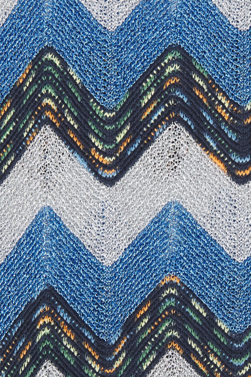 M MISSONI Metallic crochet-knit cotton-blend scarf