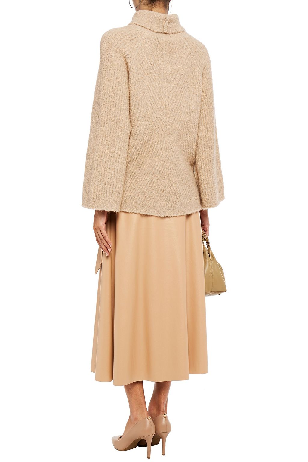 THEORY Bouclé-knit merino wool-blend turtleneck sweater
