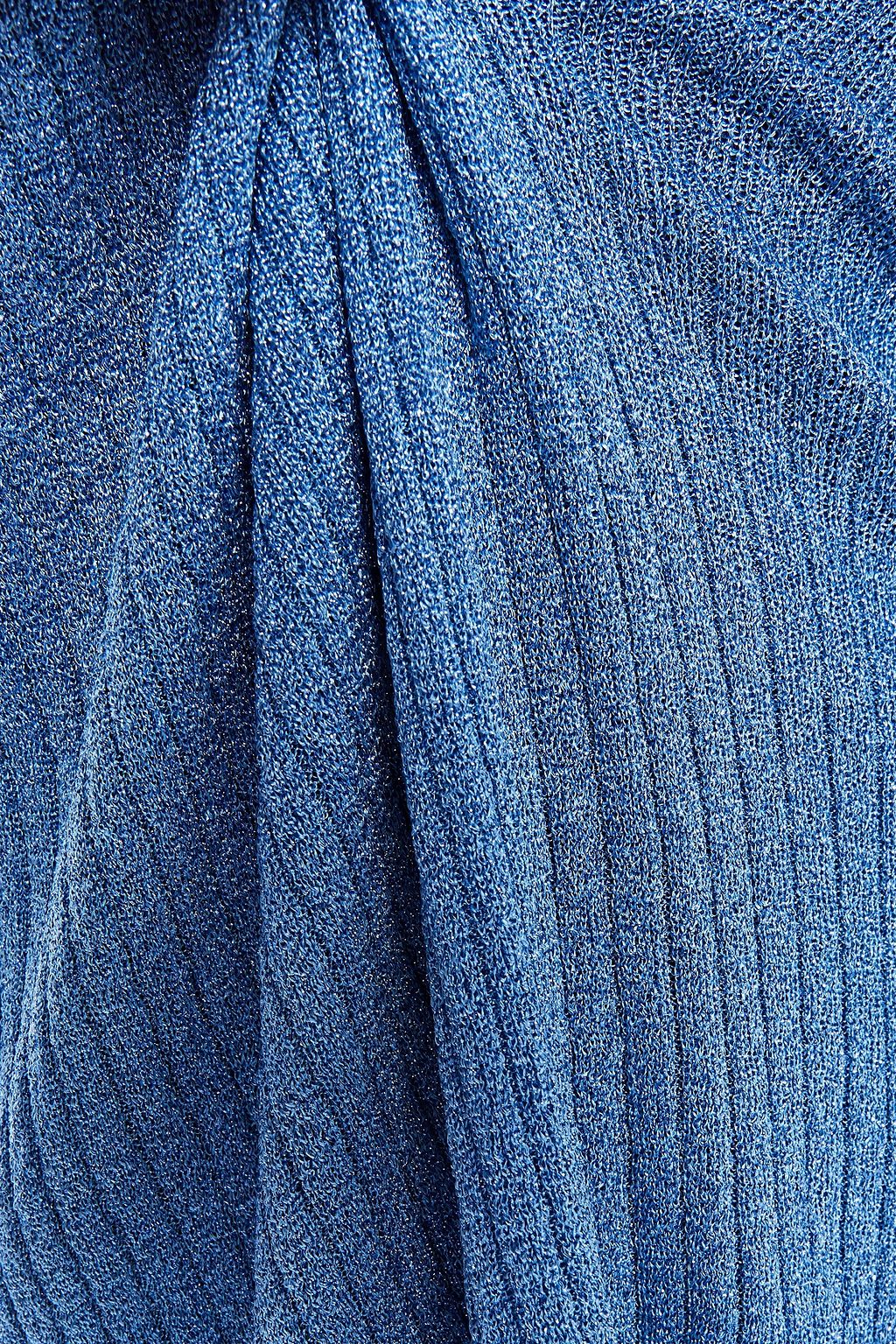 M MISSONI Metallic ribbed-knit mini dress