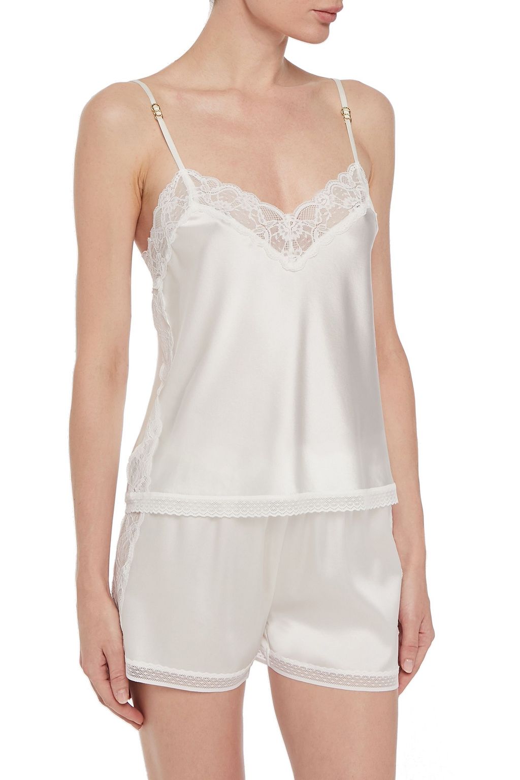 STELLA MCCARTNEY Cressie Charming lace-trimmed stretch-silk satin camisole