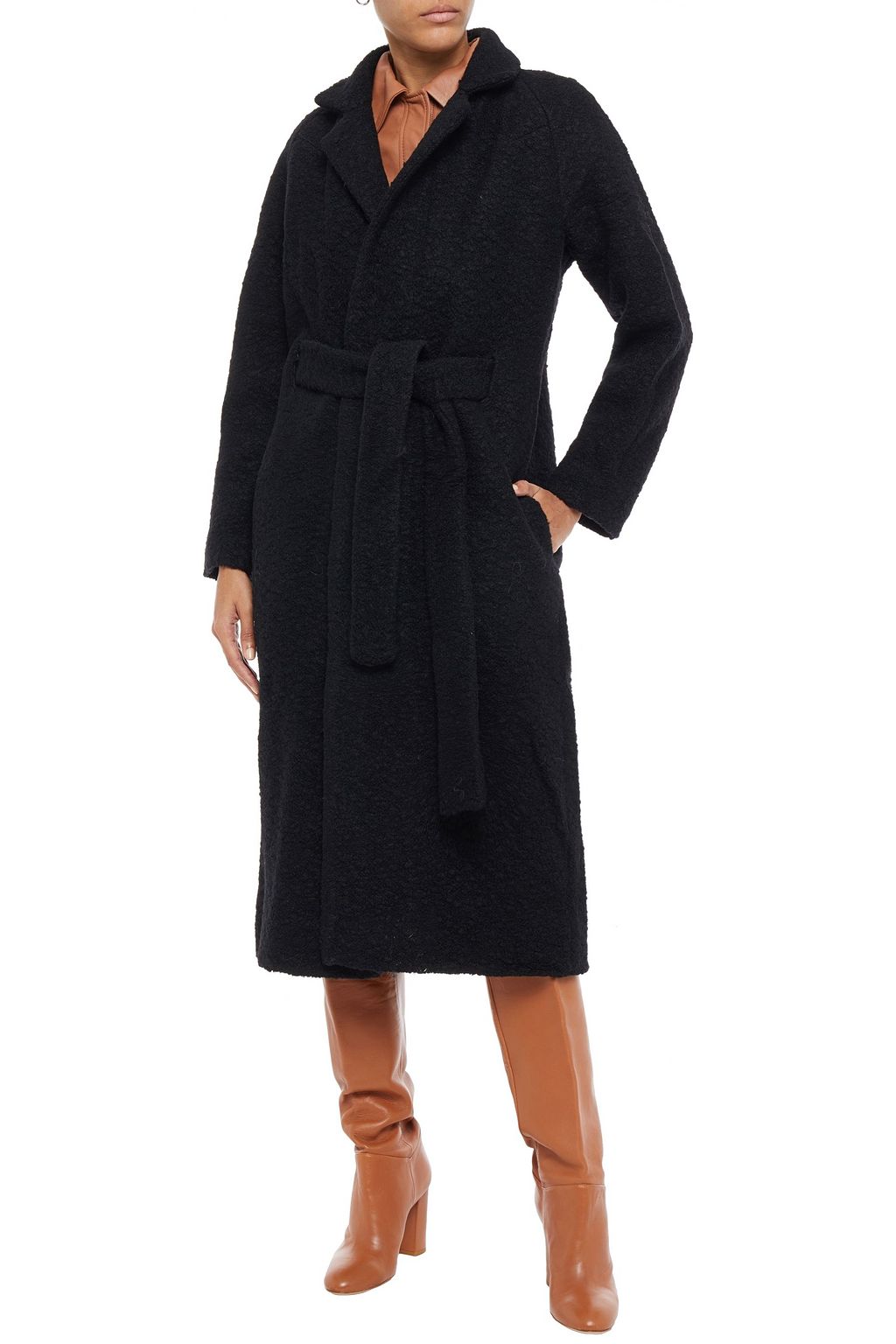 GANNI Fenn bouclé wool-blend coat