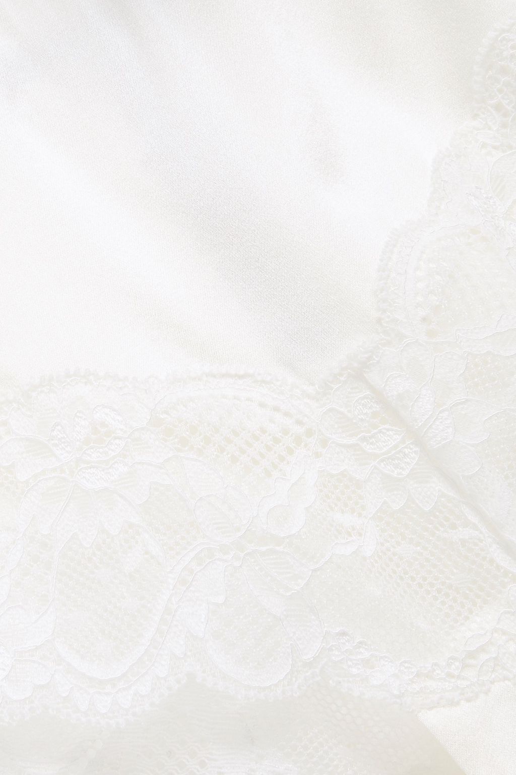 STELLA MCCARTNEY Cressie Charming lace-trimmed stretch-silk satin low-rise briefs