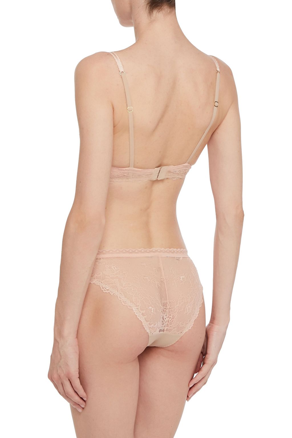 STELLA MCCARTNEY Isla Waving stretch-jersey and Leavers lace low-rise briefs