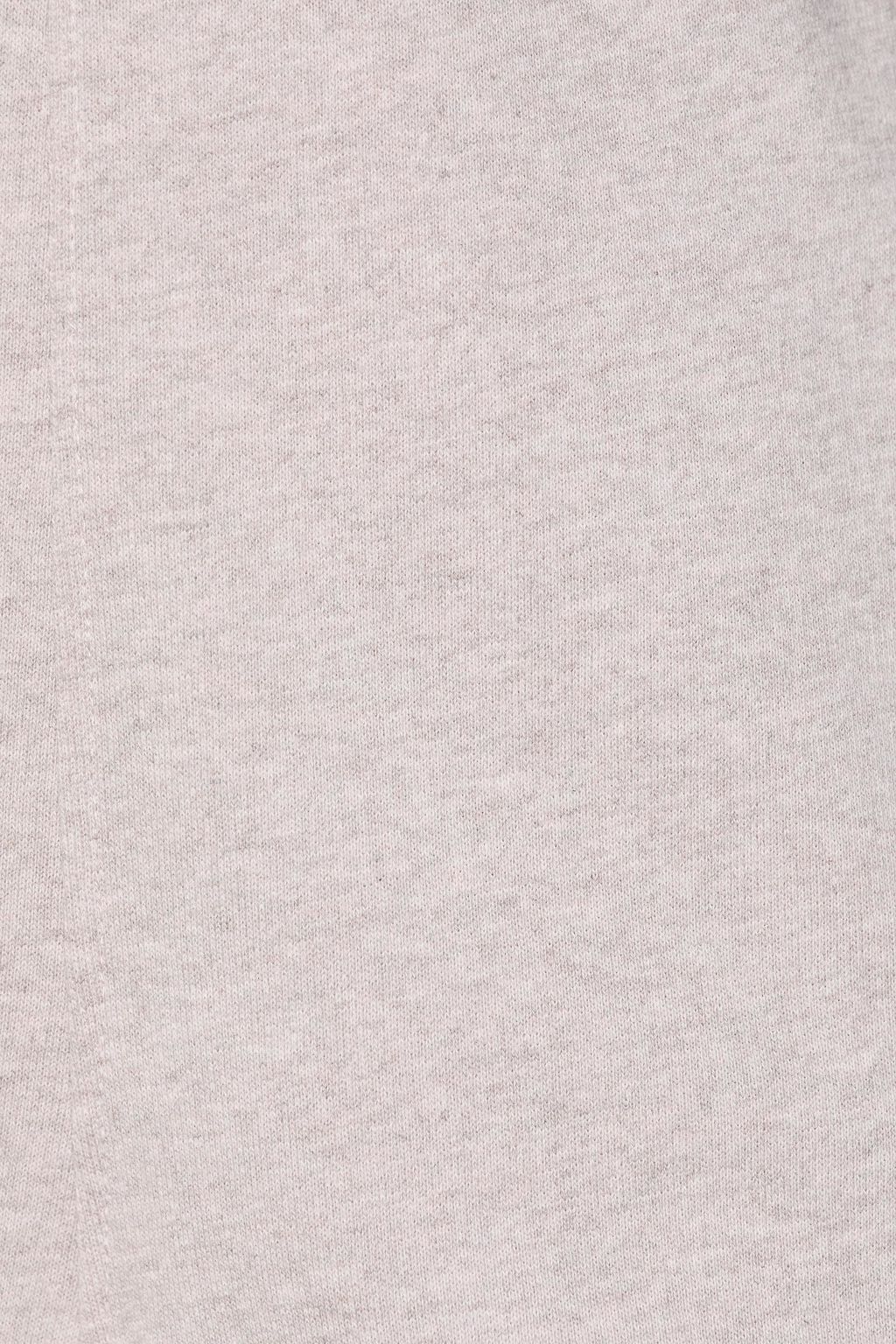 GANNI Mélange recycled cotton-blend fleece track pants