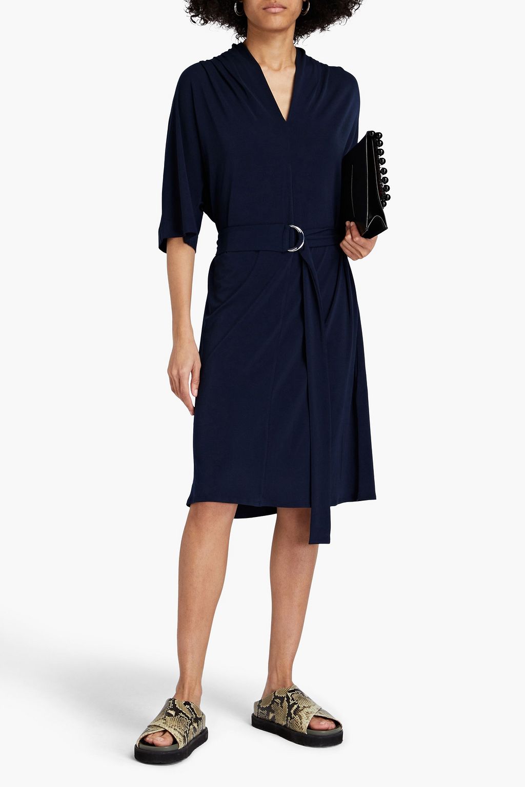 BY MALENE BIRGER Sora belted stretch-ponte mini dress