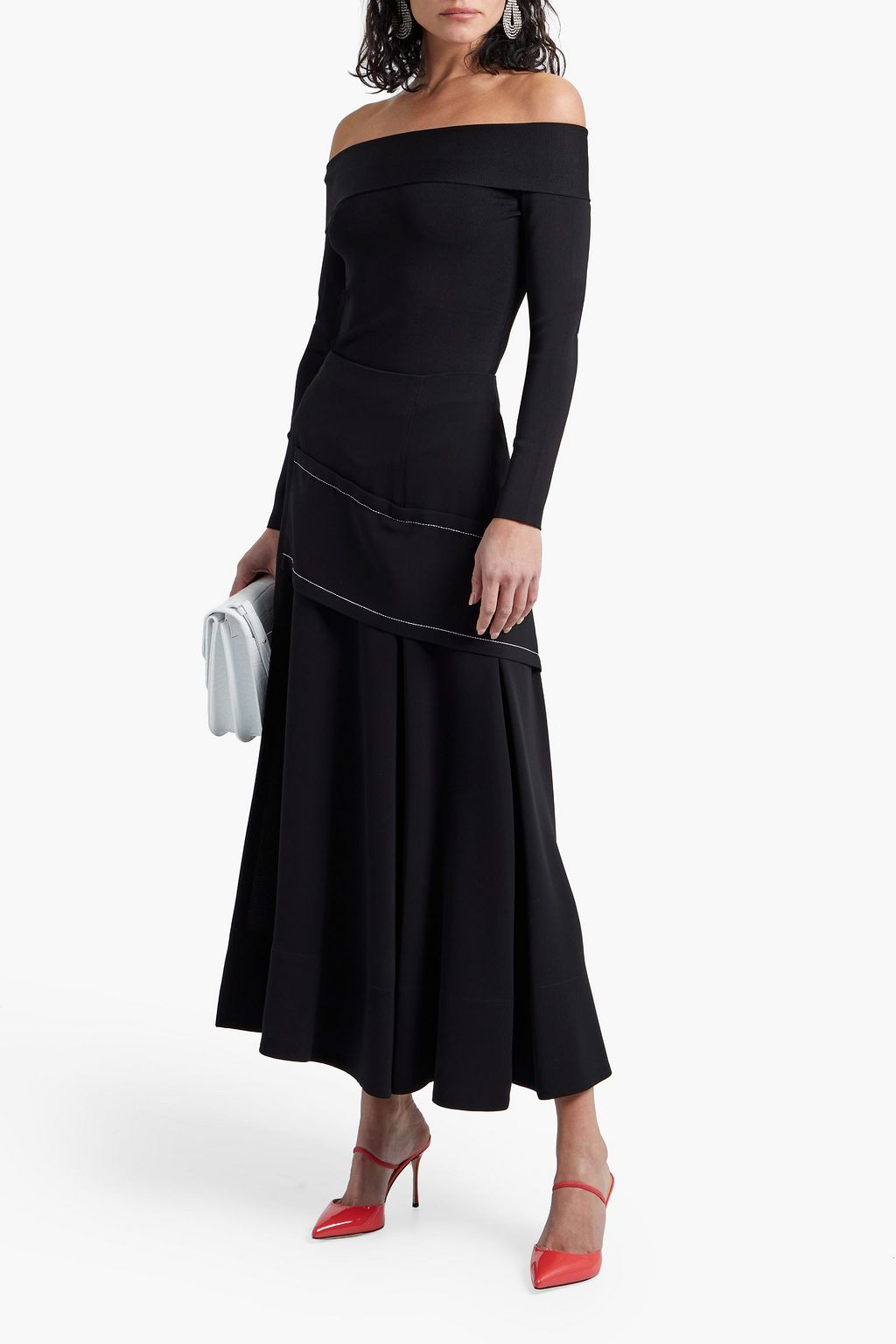 VICTORIA BECKHAM Off-the-shoulder stretch-ponte top