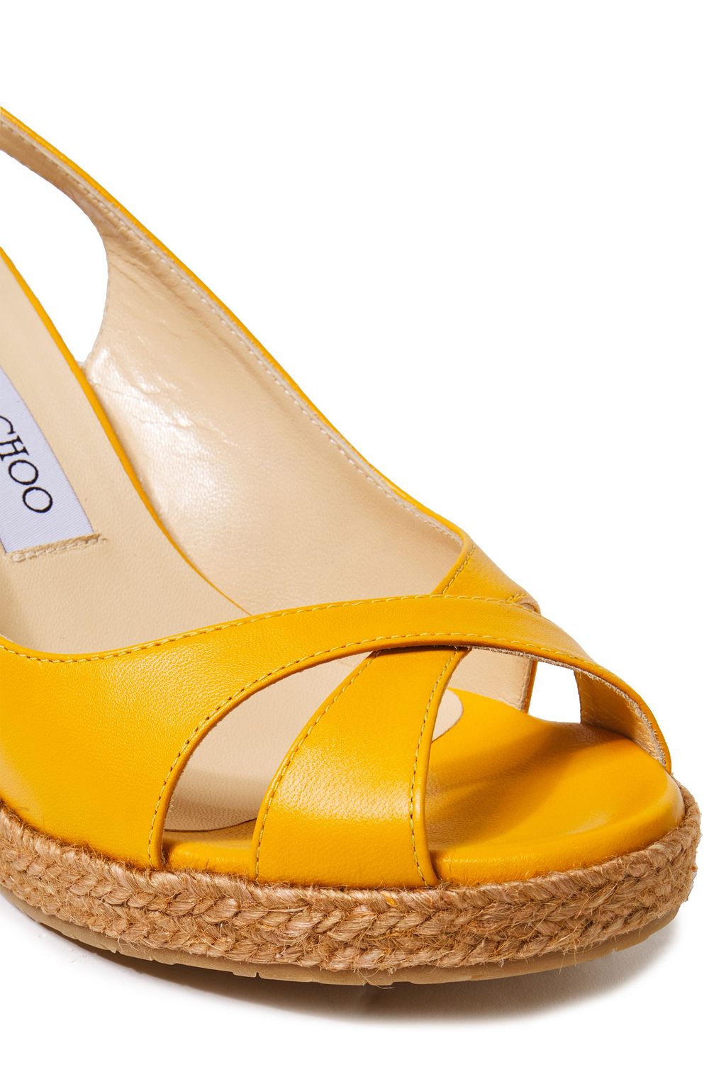 JIMMY CHOO Amely leather wedge slingback sandals