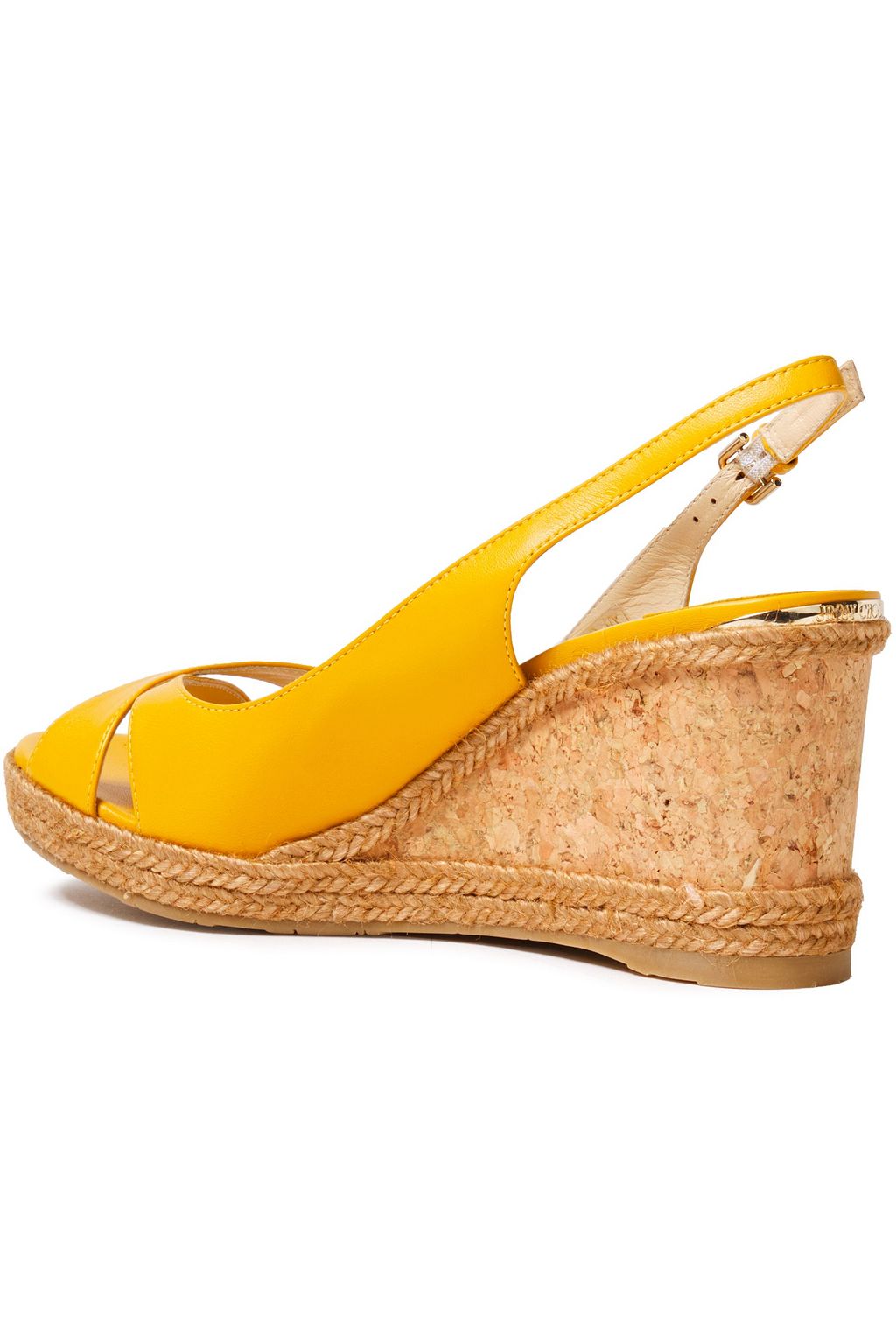 JIMMY CHOO Amely leather wedge slingback sandals