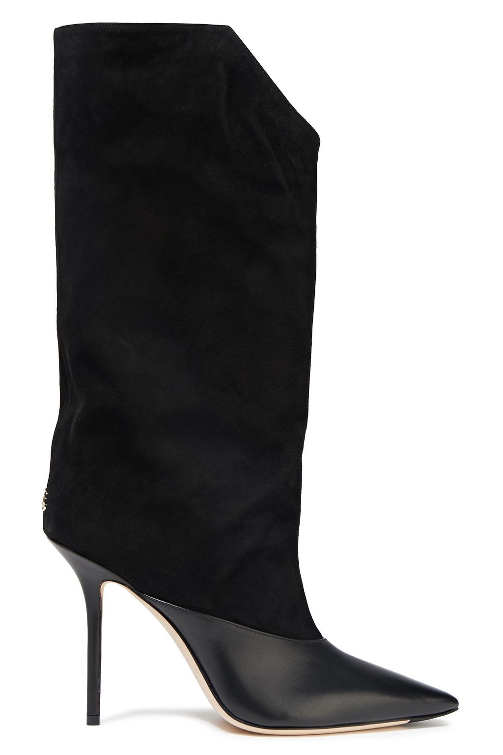 leather and suede knee boots 