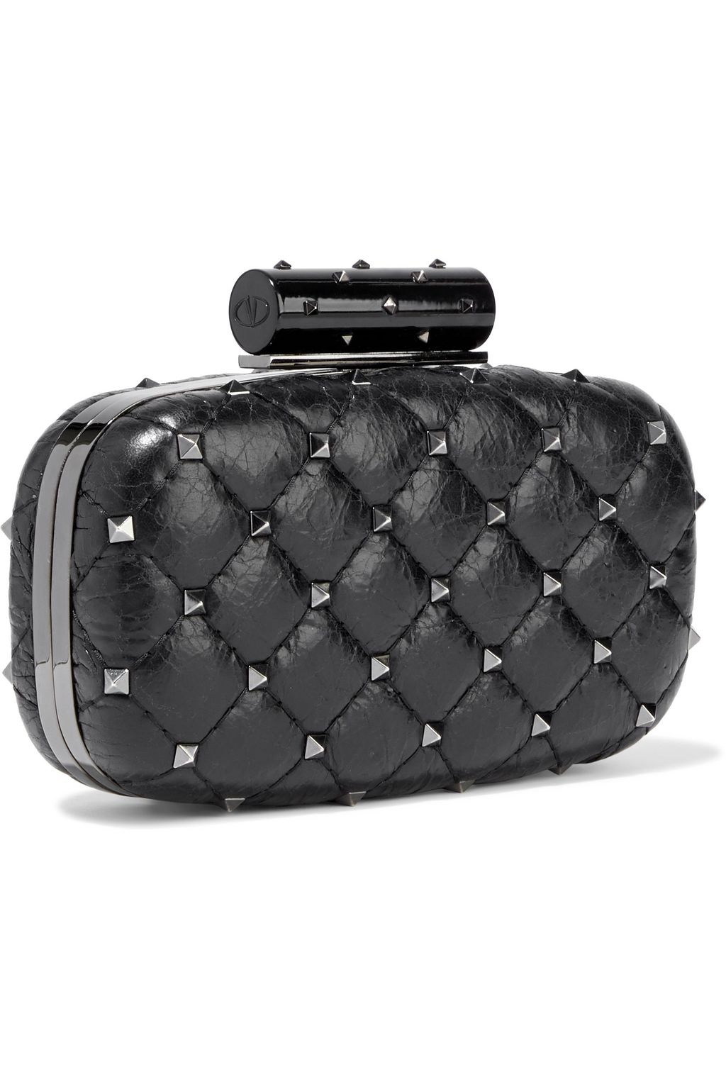 VALENTINO GARAVANI Rockstud Spike quilted leather clutch