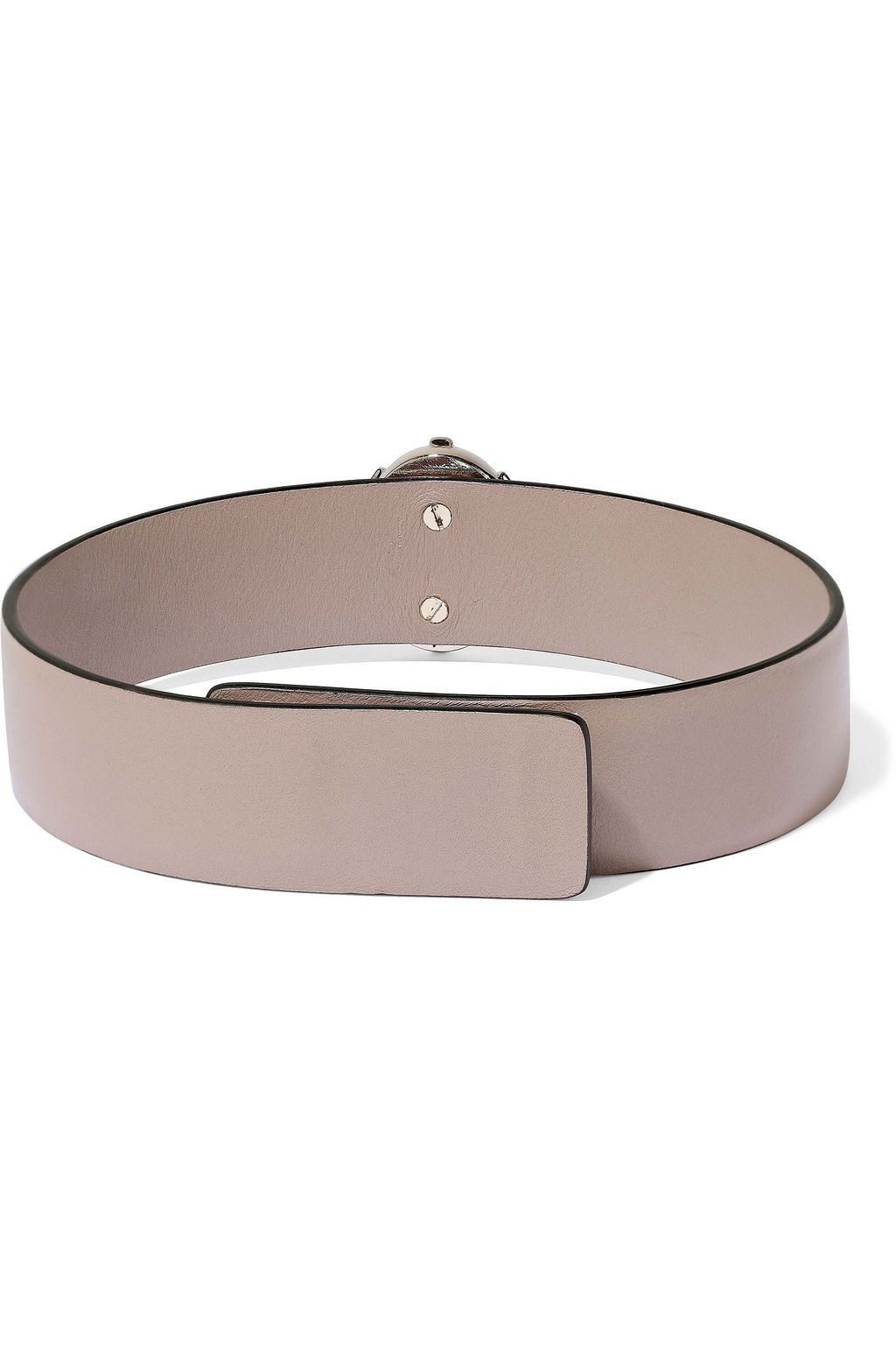 VALENTINO GARAVANI Leather, gold-tone, crystal and stone choker