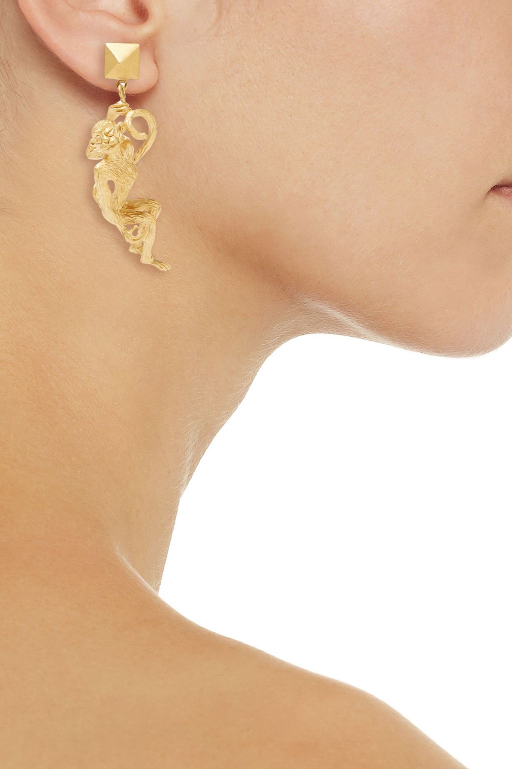 VALENTINO GARAVANI Gold-tone clip earrings