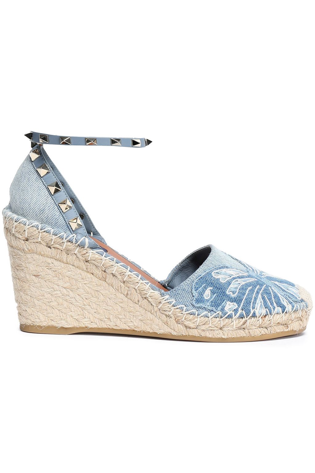 valentino denim wedges