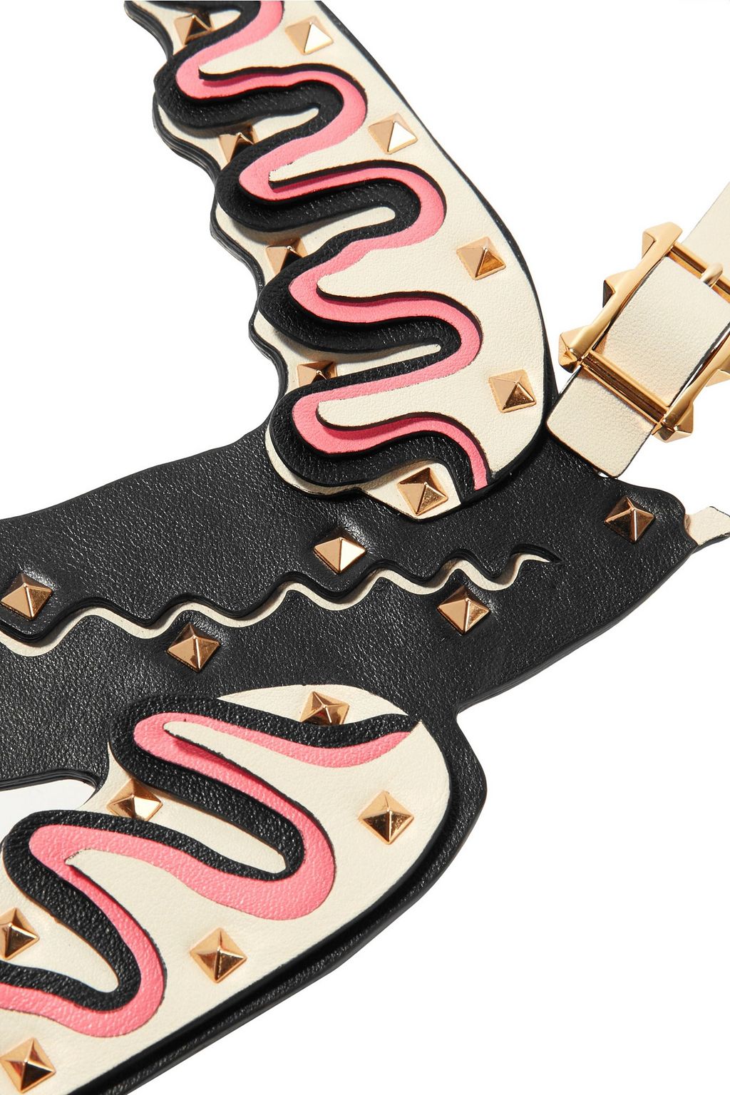 VALENTINO GARAVANI Studded leather keychain