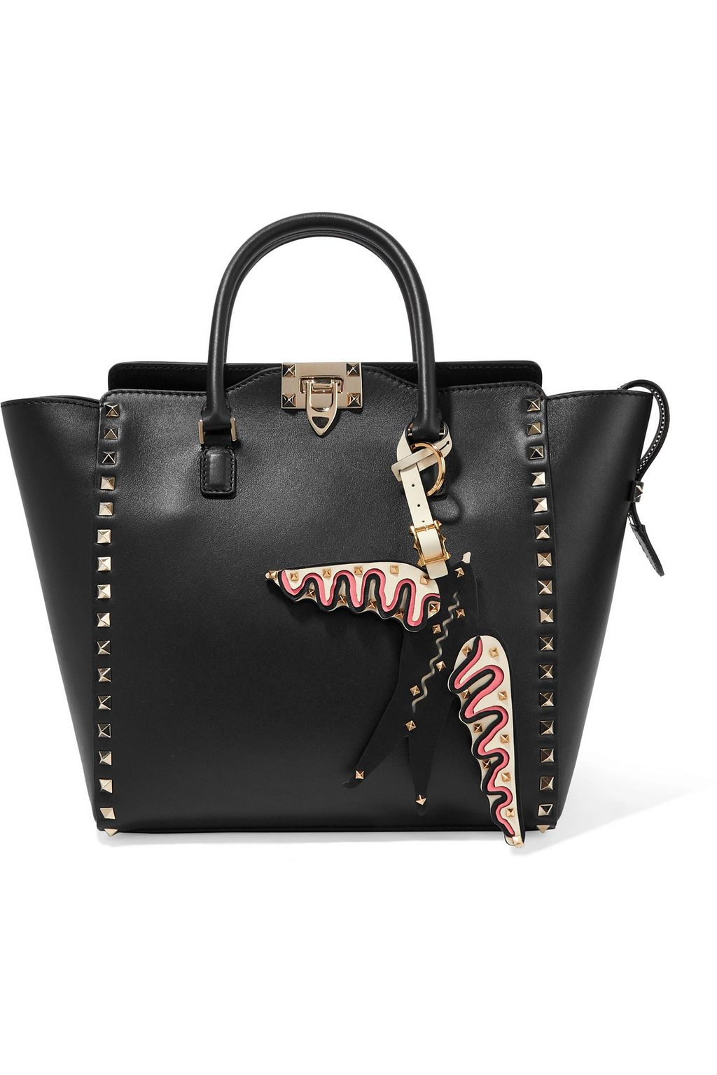 VALENTINO GARAVANI Studded leather keychain