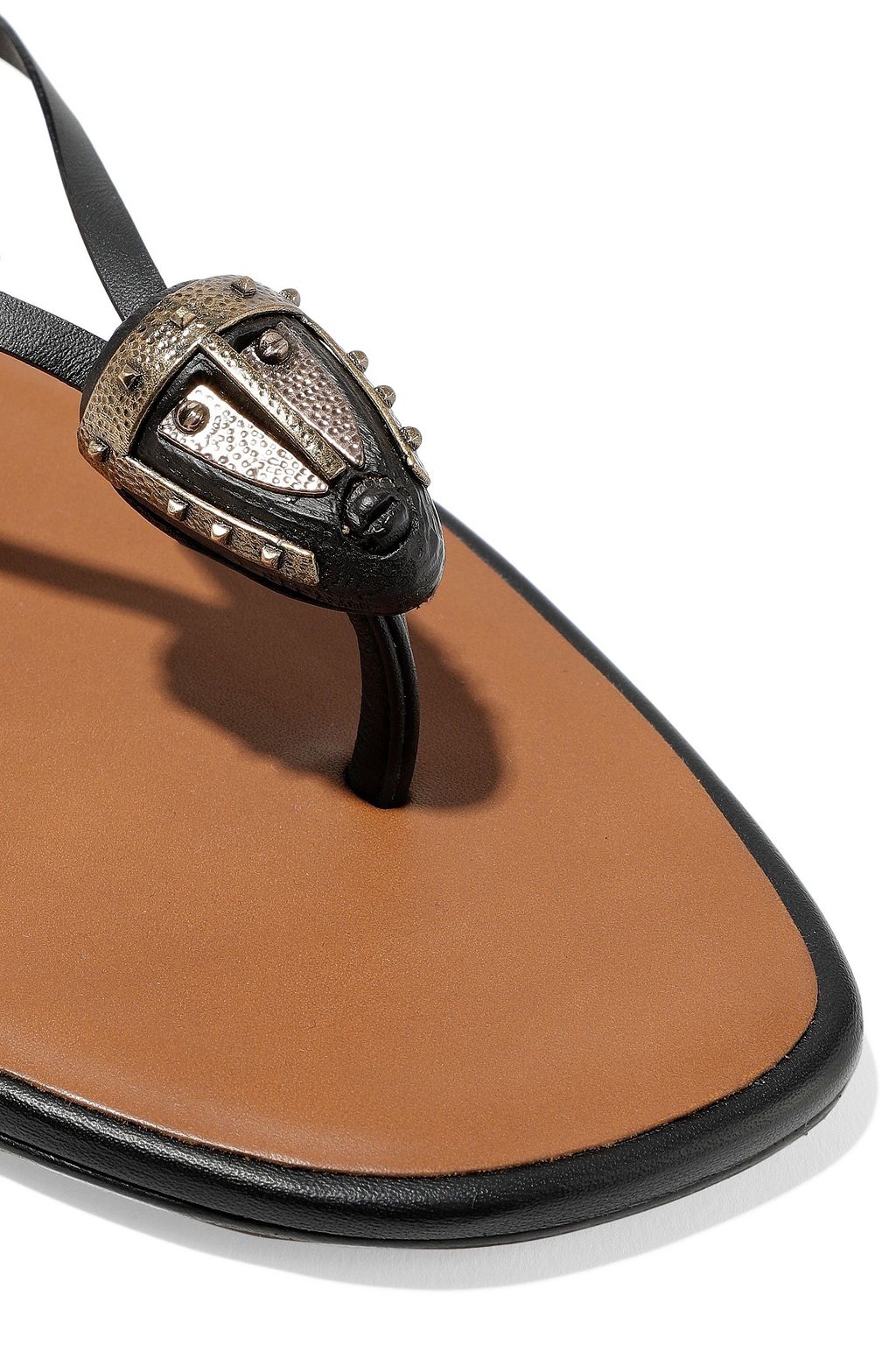 VALENTINO GARAVANI Lace-up embellished leather sandals