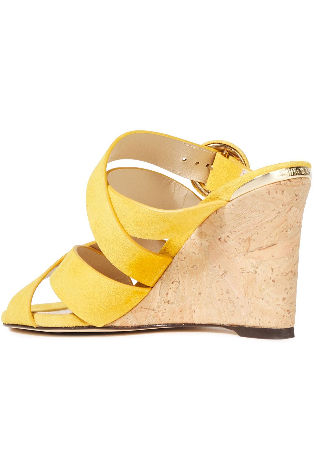 JIMMY CHOO Delila 85 suede wedge mules