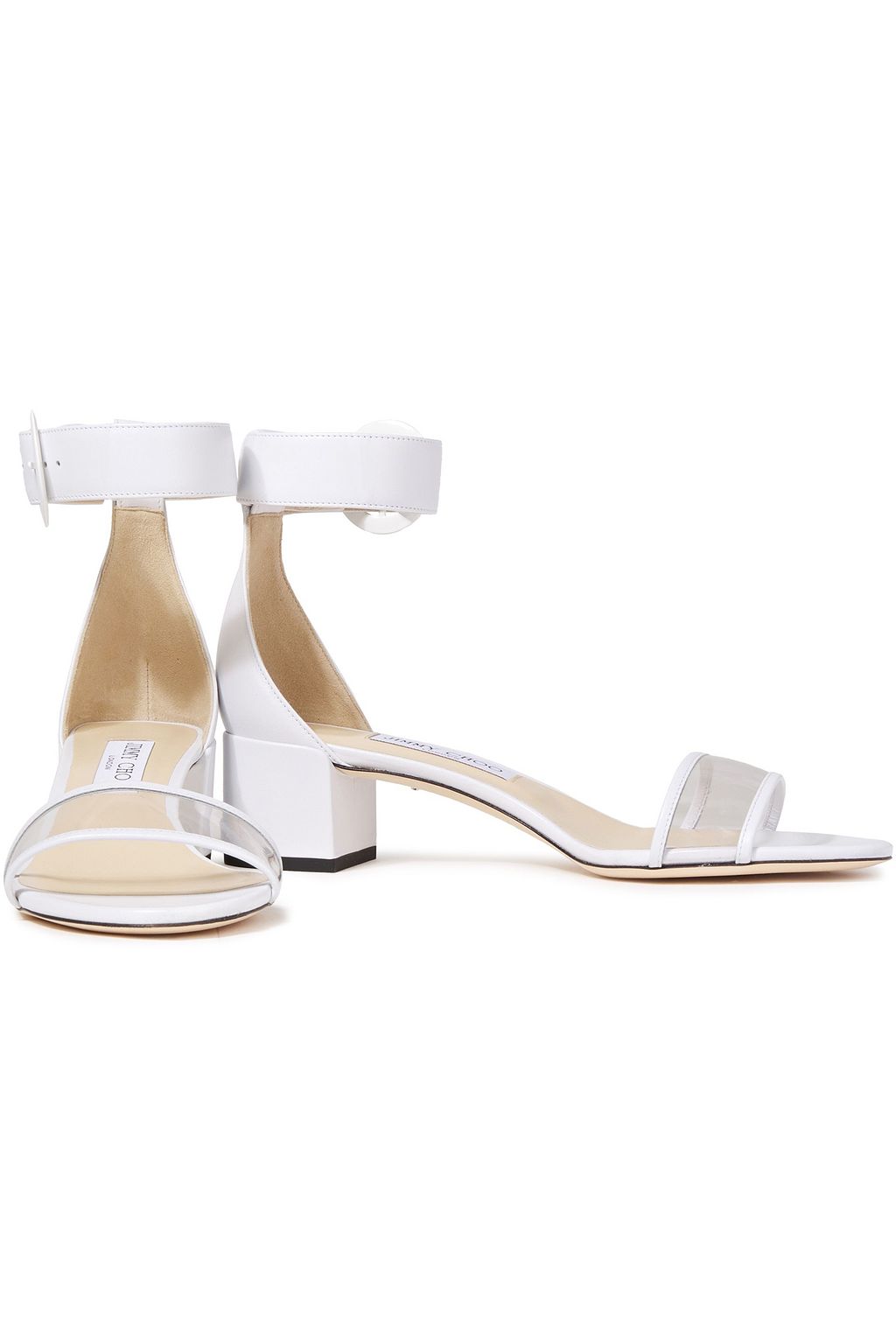 JIMMY CHOO Jaimie 40 leather and PVC sandals
