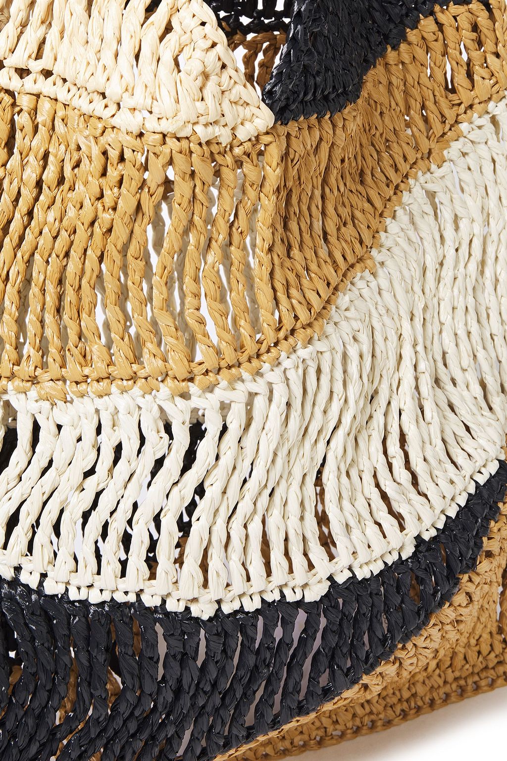 M MISSONI Color-block faux raffia tote
