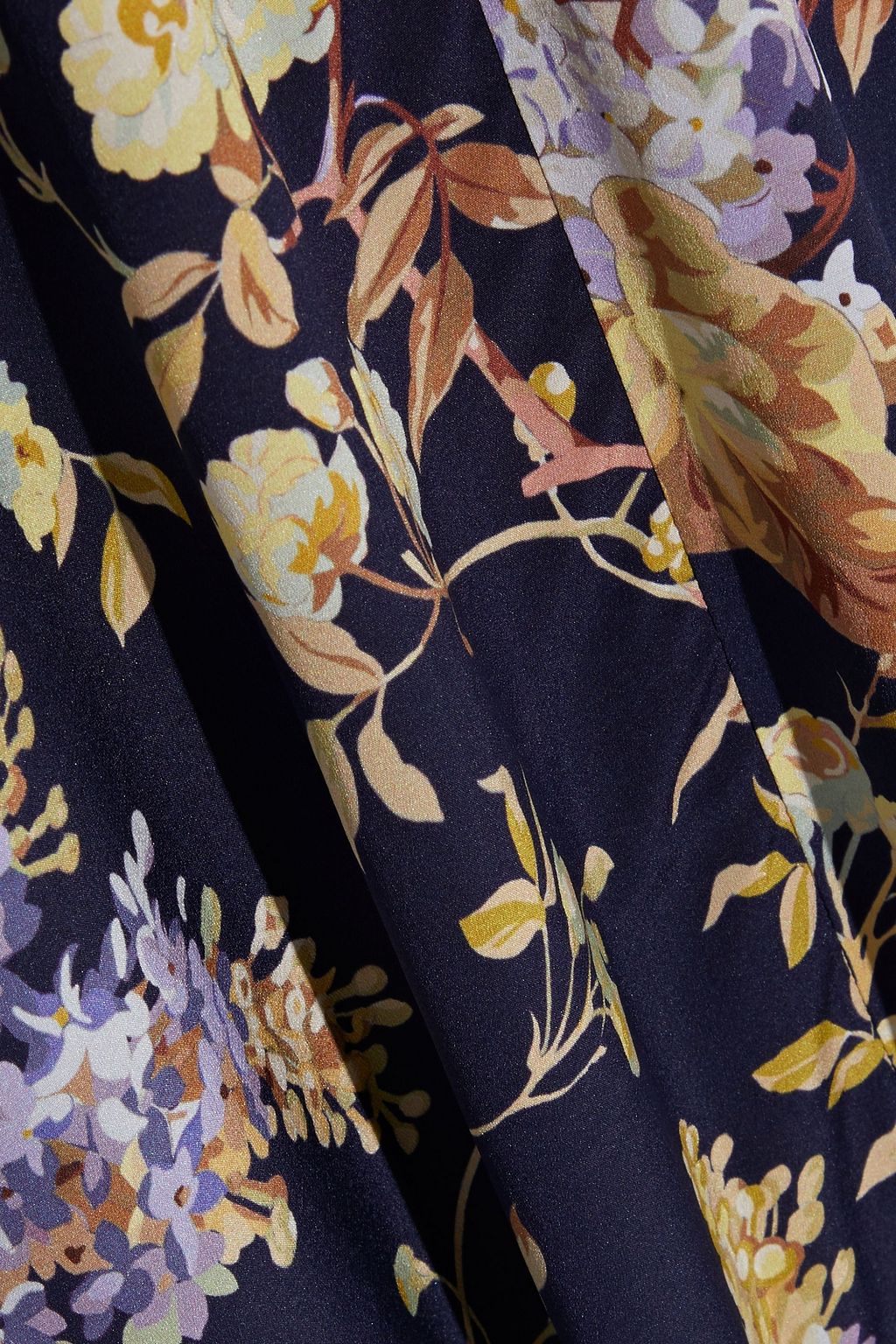 ZIMMERMANN Sabotage floral-print silk-blend crepe de chine maxi skirt