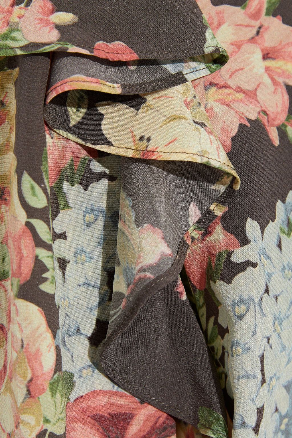 ZIMMERMANN Espionage belted floral-print silk-blend crepe de chine mini dress