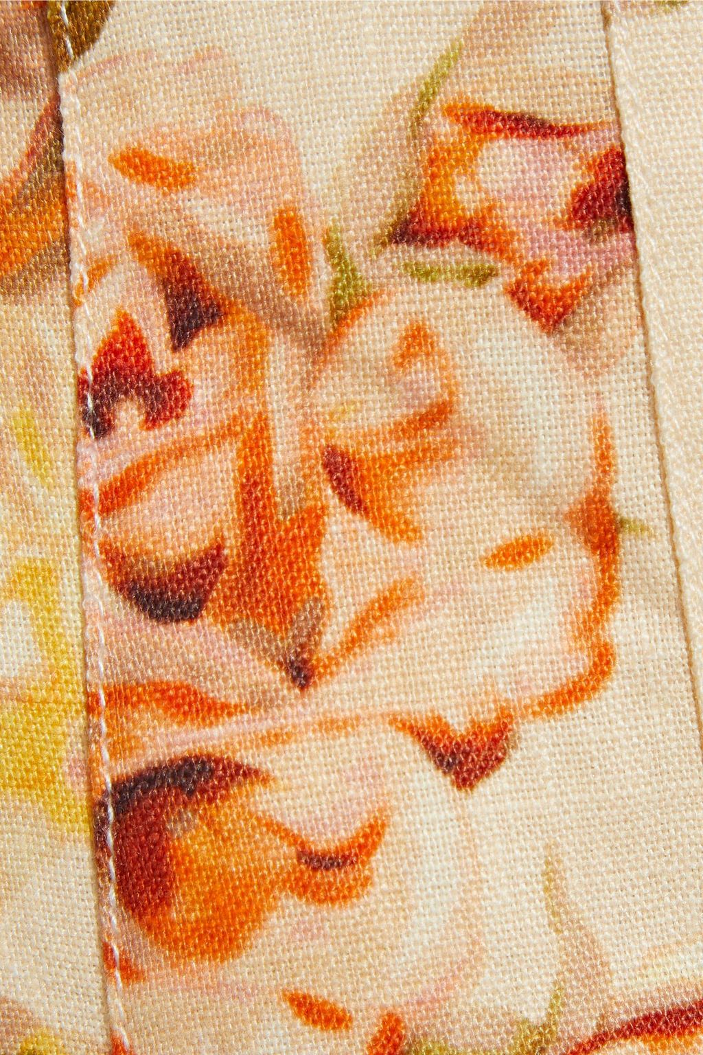 ZIMMERMANN Resistance Flip floral-print linen mini skirt