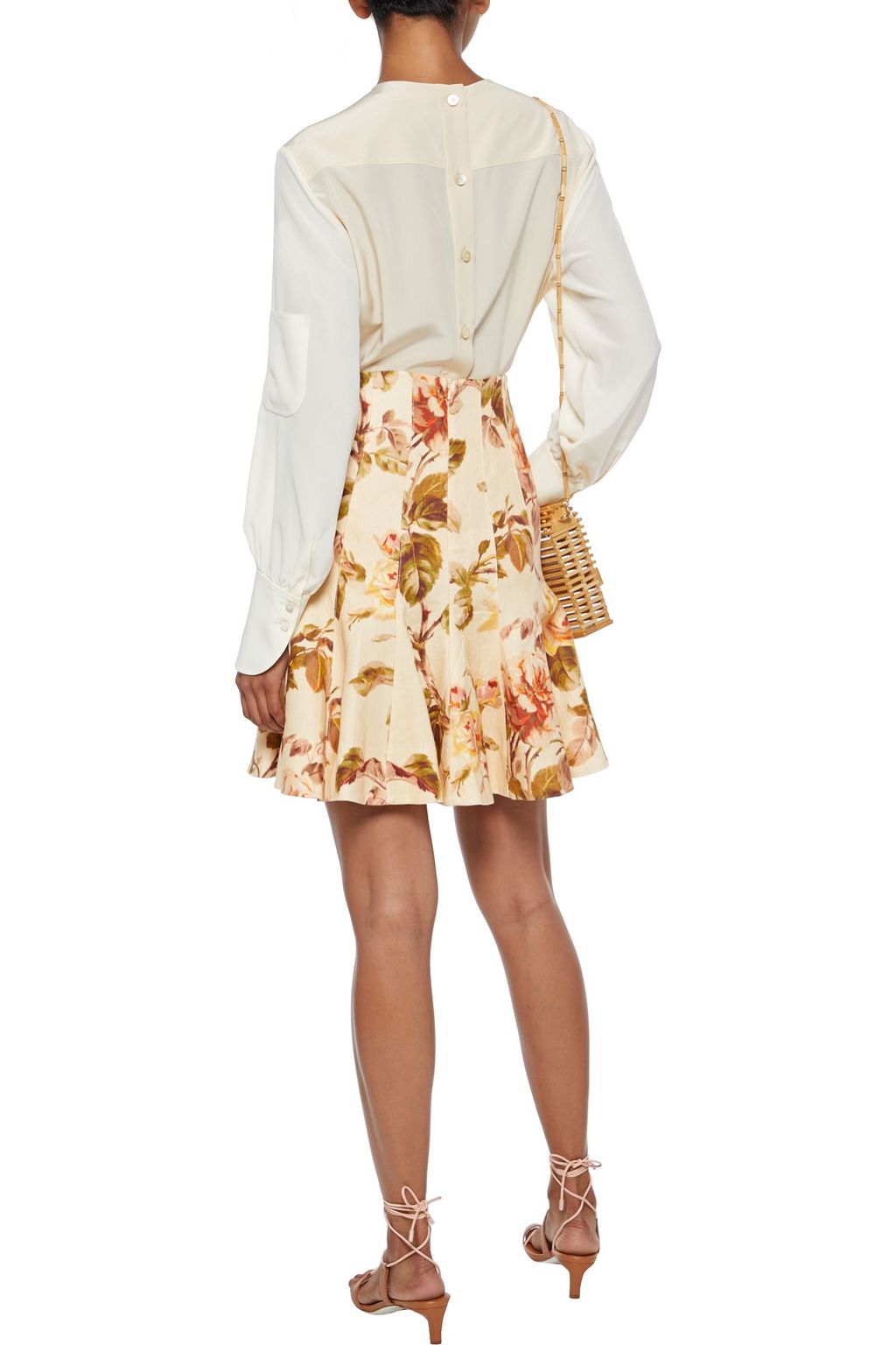ZIMMERMANN Resistance Flip floral-print linen mini skirt