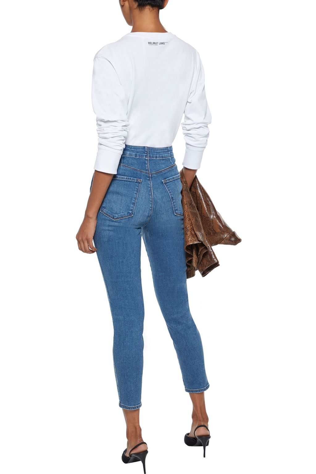 J BRAND Cropped high-rise skinny jeans