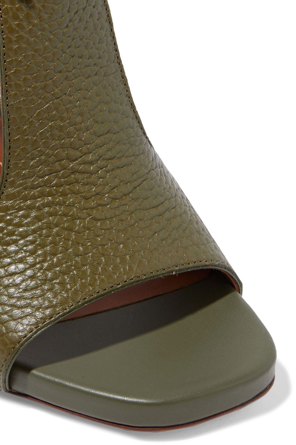 VALENTINO GARAVANI Rockstud pebbled-leather sandals