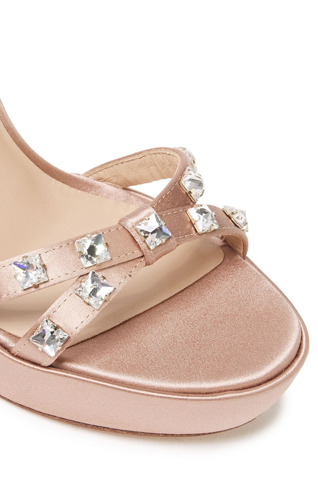VALENTINO GARAVANI Rockstud Glam satin platform sandals