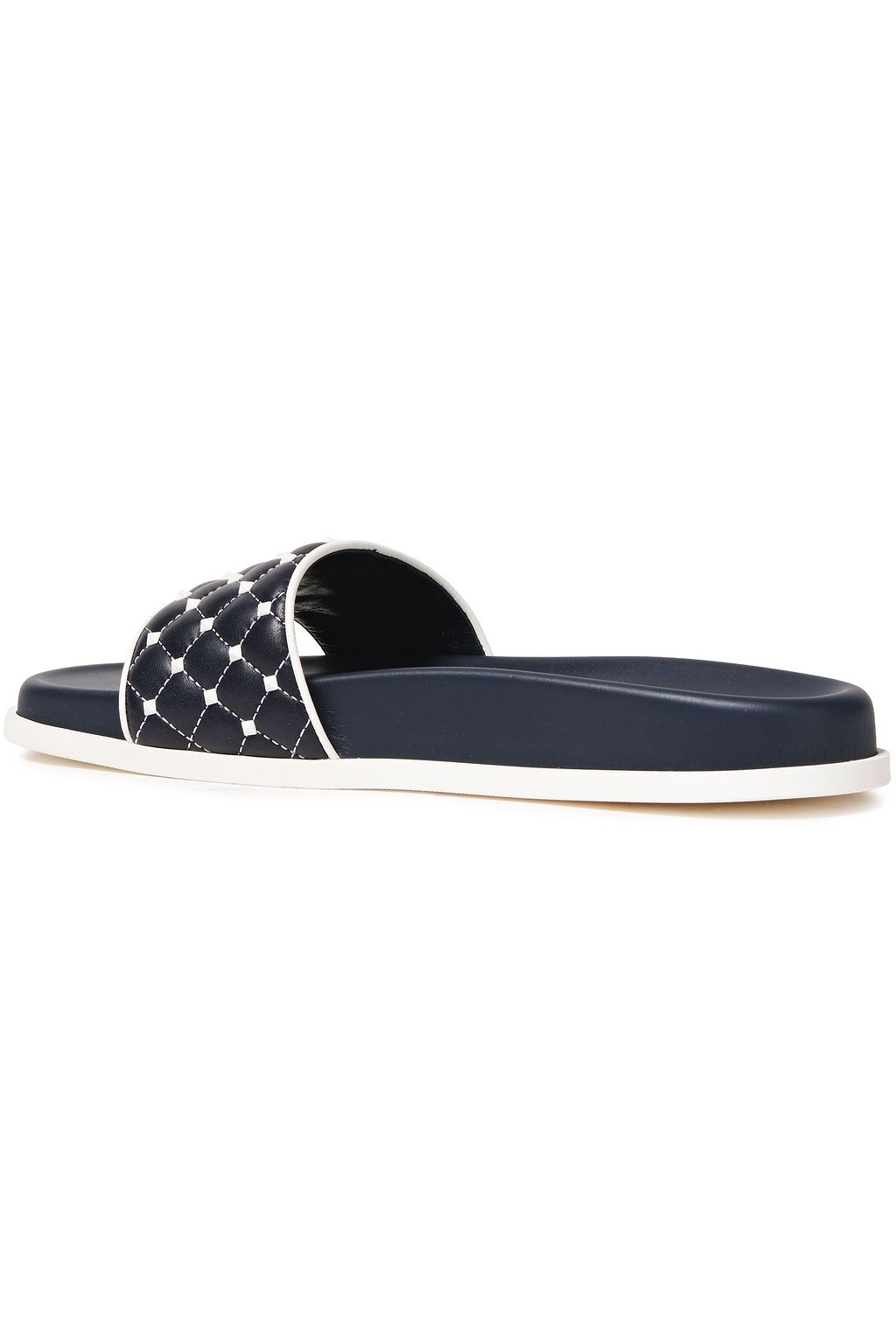 VALENTINO GARAVANI Rockstud Spike quilted leather slides